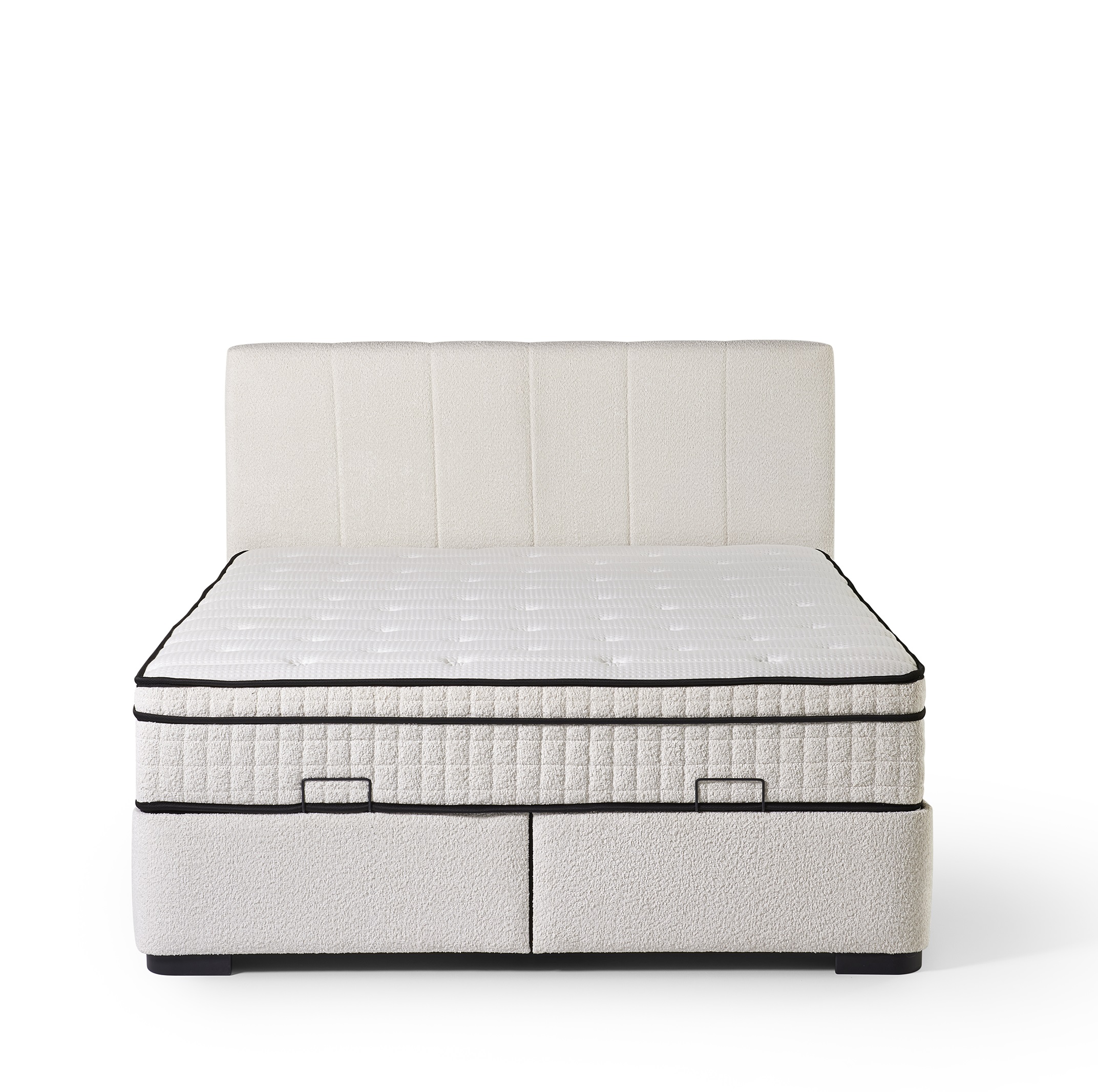 Boxspring met opbergruimte 160x200cm (incl. matras) - ecru