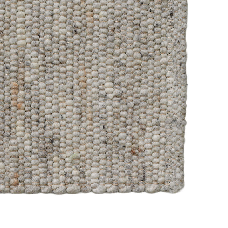 Handgeweven tapijt 200x290cm - 100% pure wol/warm grijs
