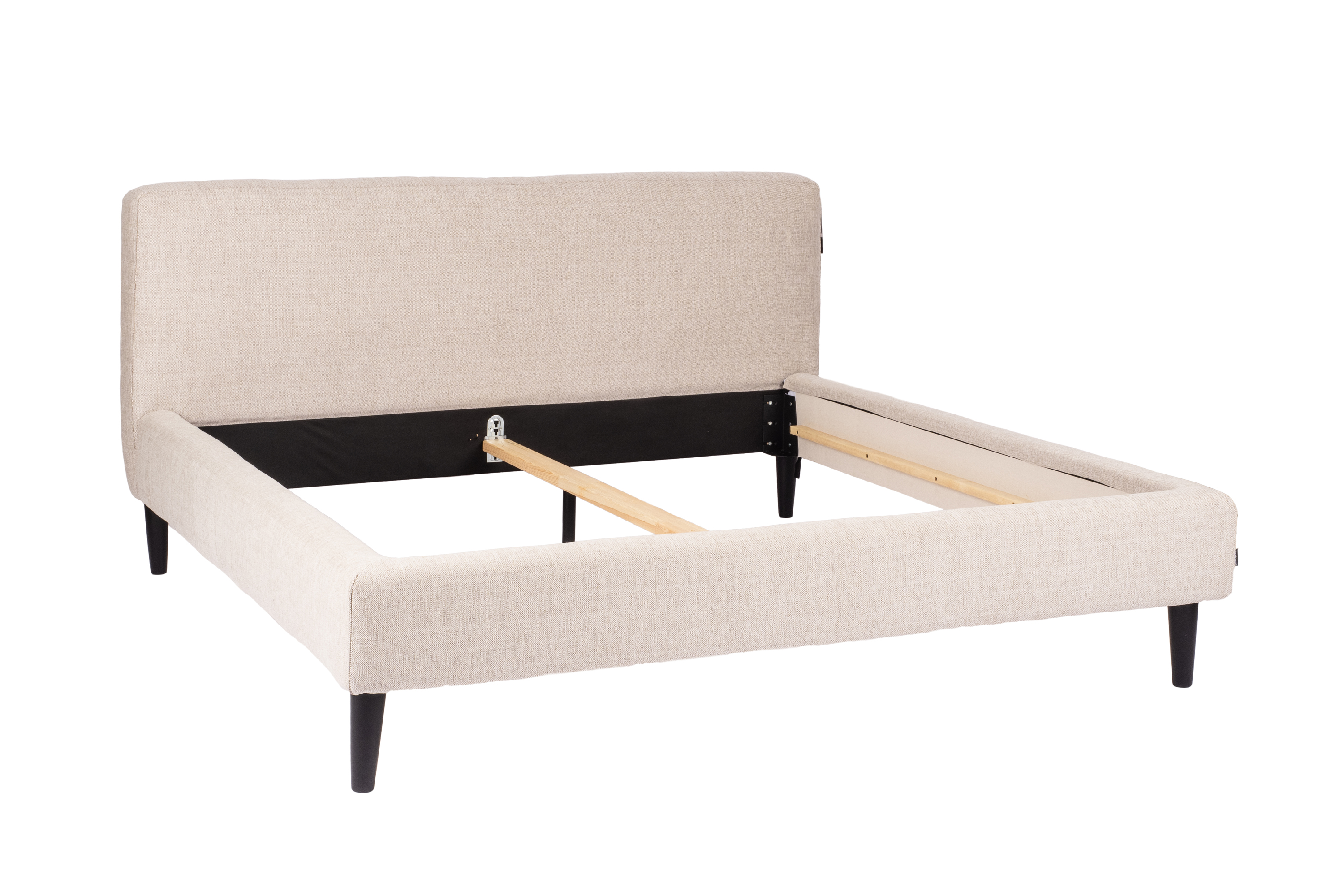 Gestoffeerd bedkader 140x200cm - beige