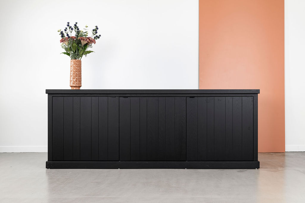 Dressoir Brighton met 3 deuren - Black Matte