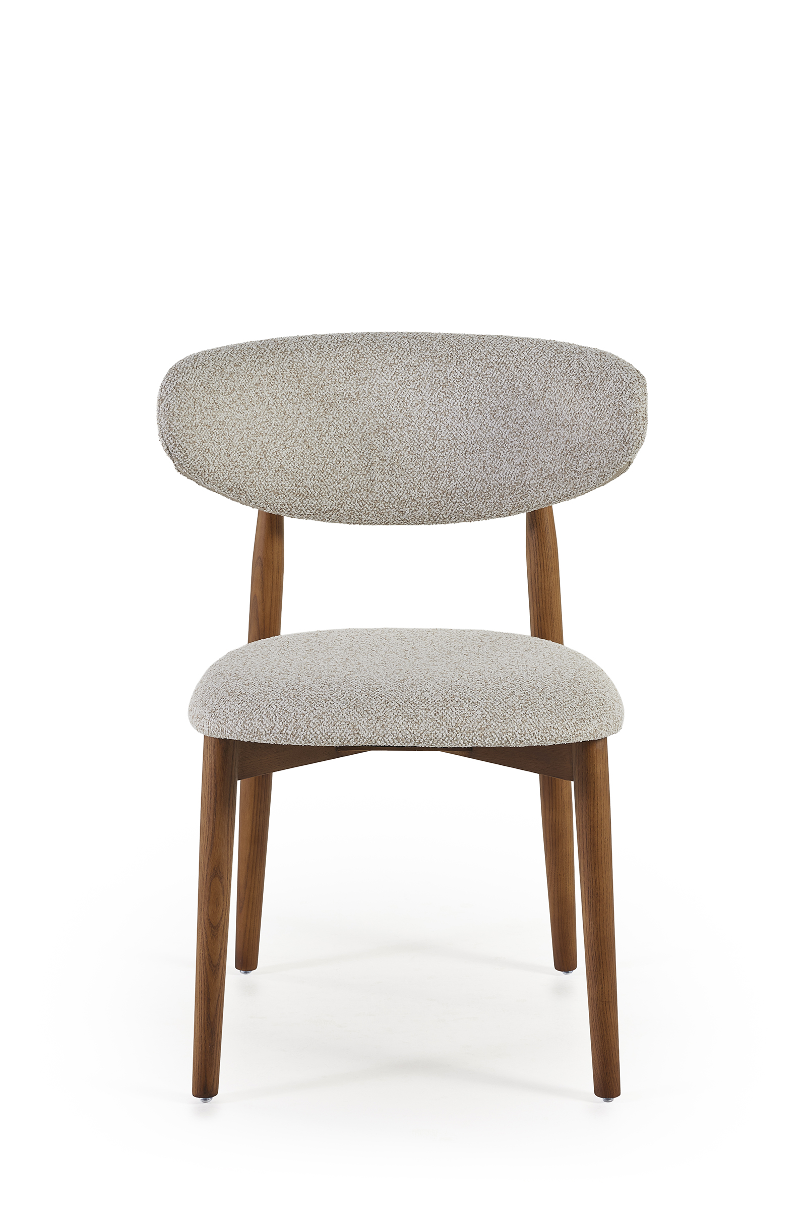 Eetkamerstoel walnut/taupe