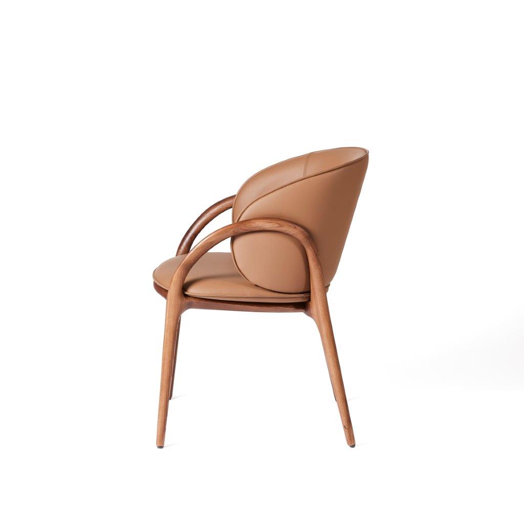 Eetkamerstoel leder - Artico brown
