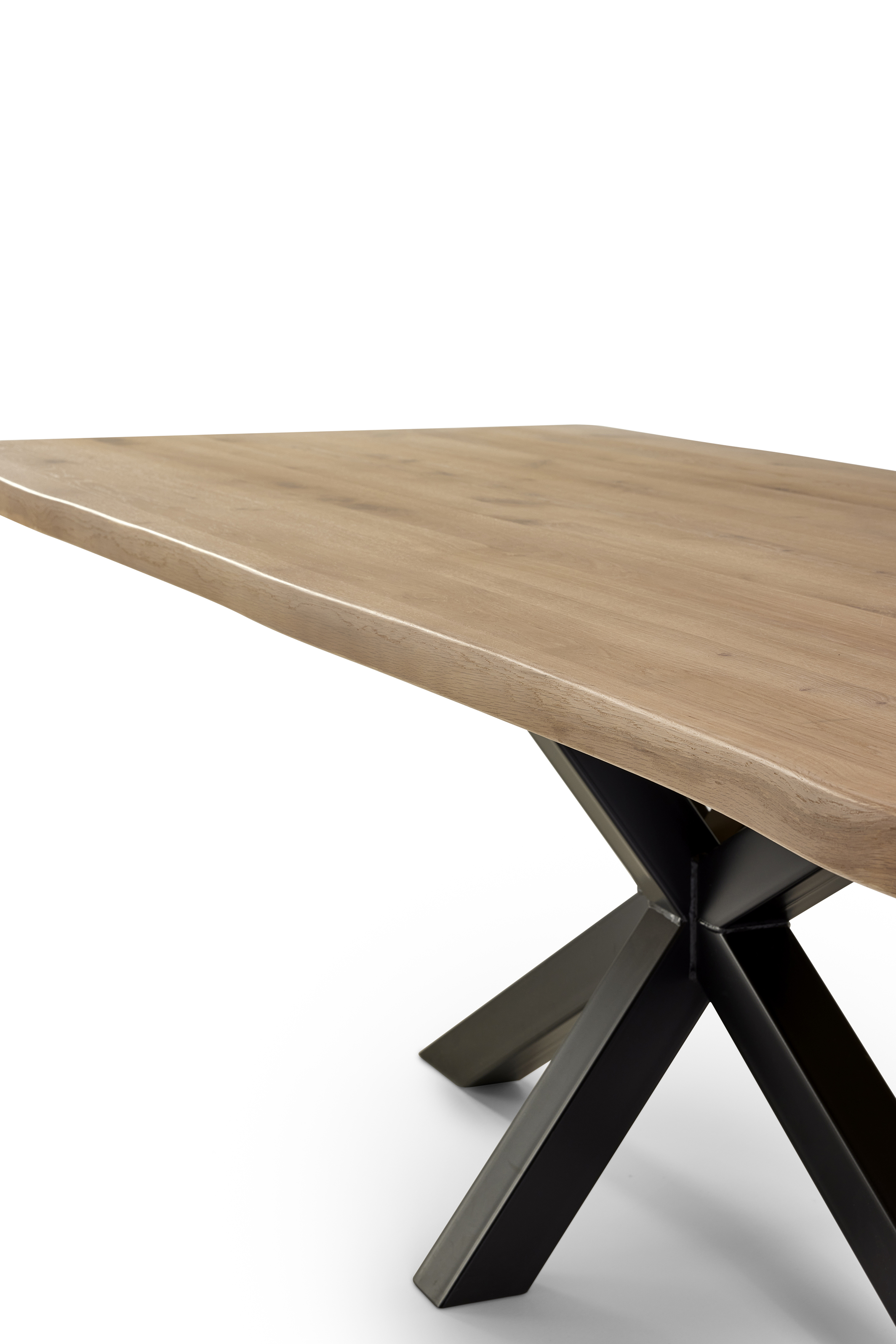 Boomstamtafel Castle 220x110cm - Smoked Oak