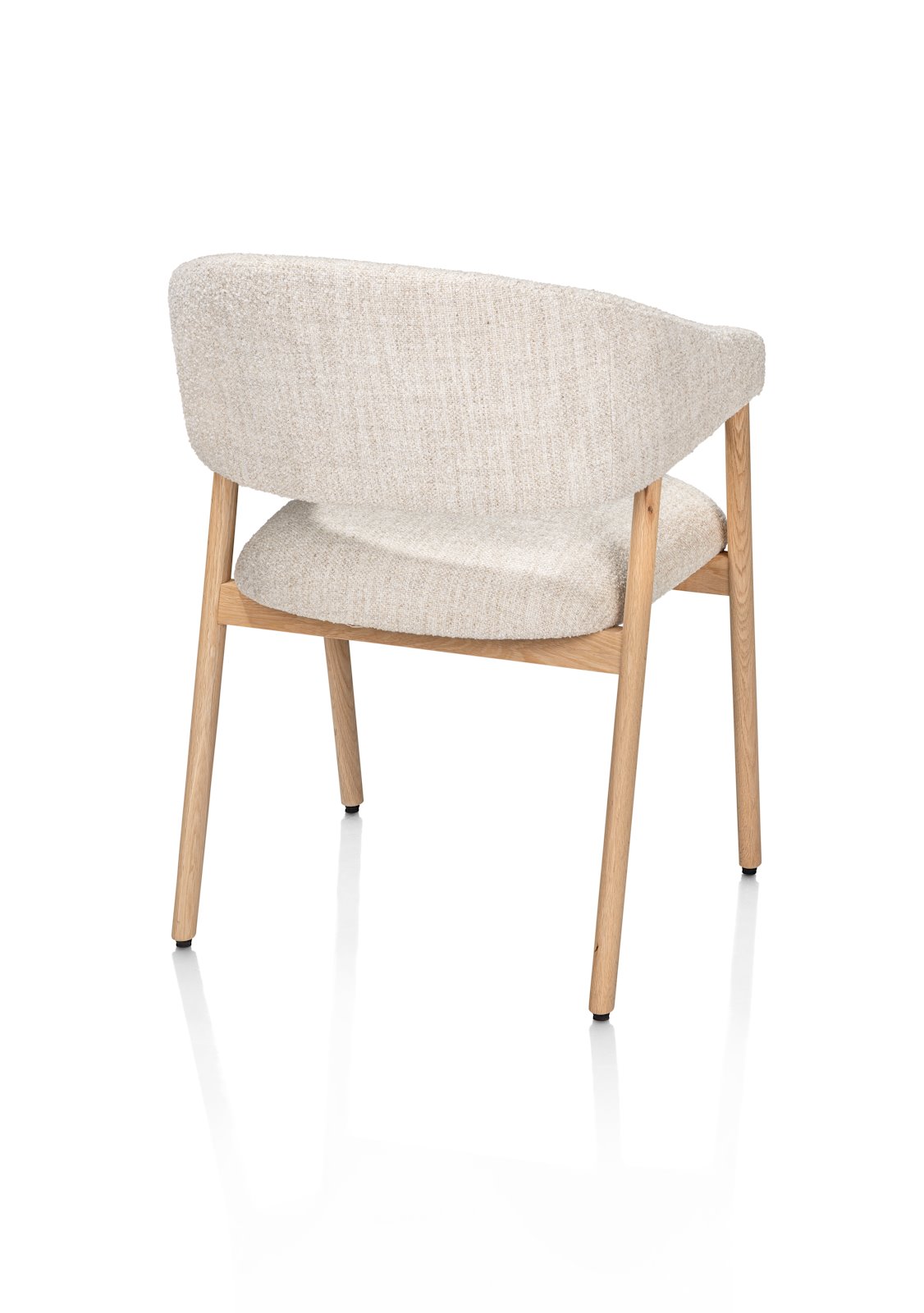 Armstoel Kira - creme/natural oak