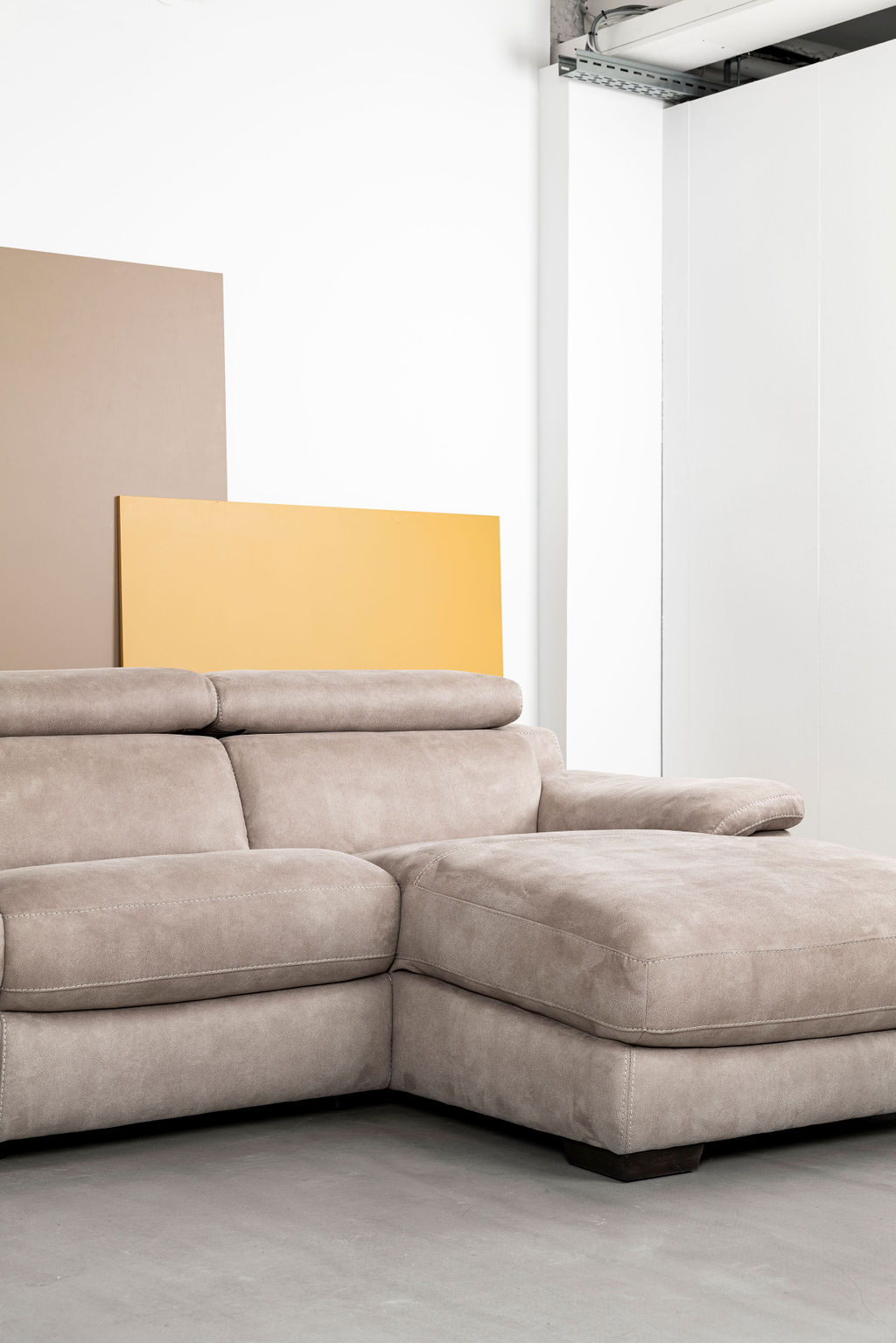 Hoeksalon U-vorm met relaxfunctie (links) - Silver grijs