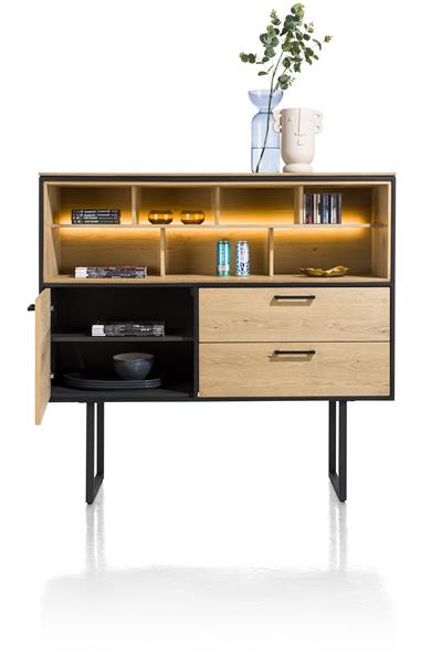Dressette Belo met deur en 2 lades B140cm - natuur