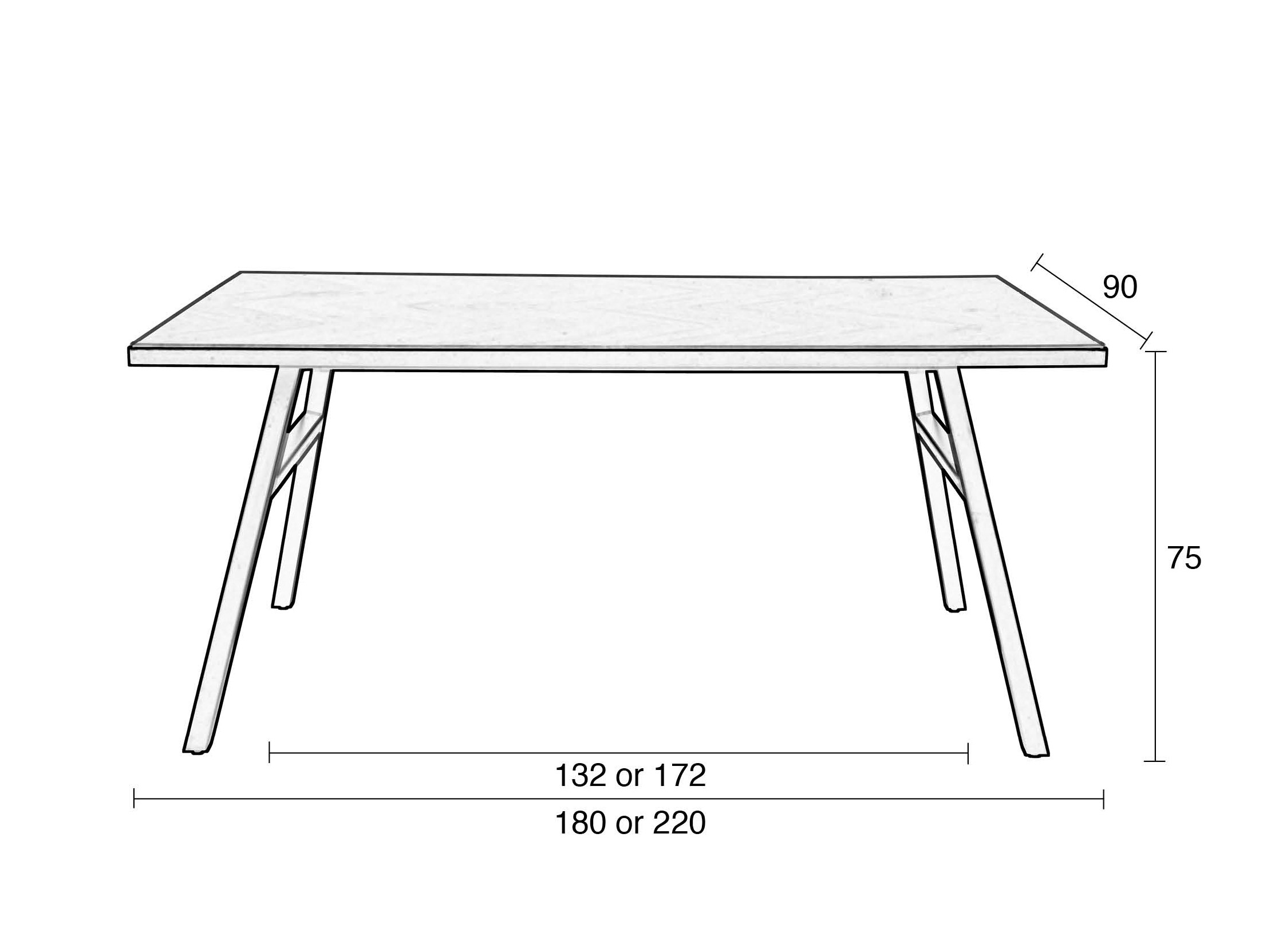 Eettafel Seth 180 x 90cm