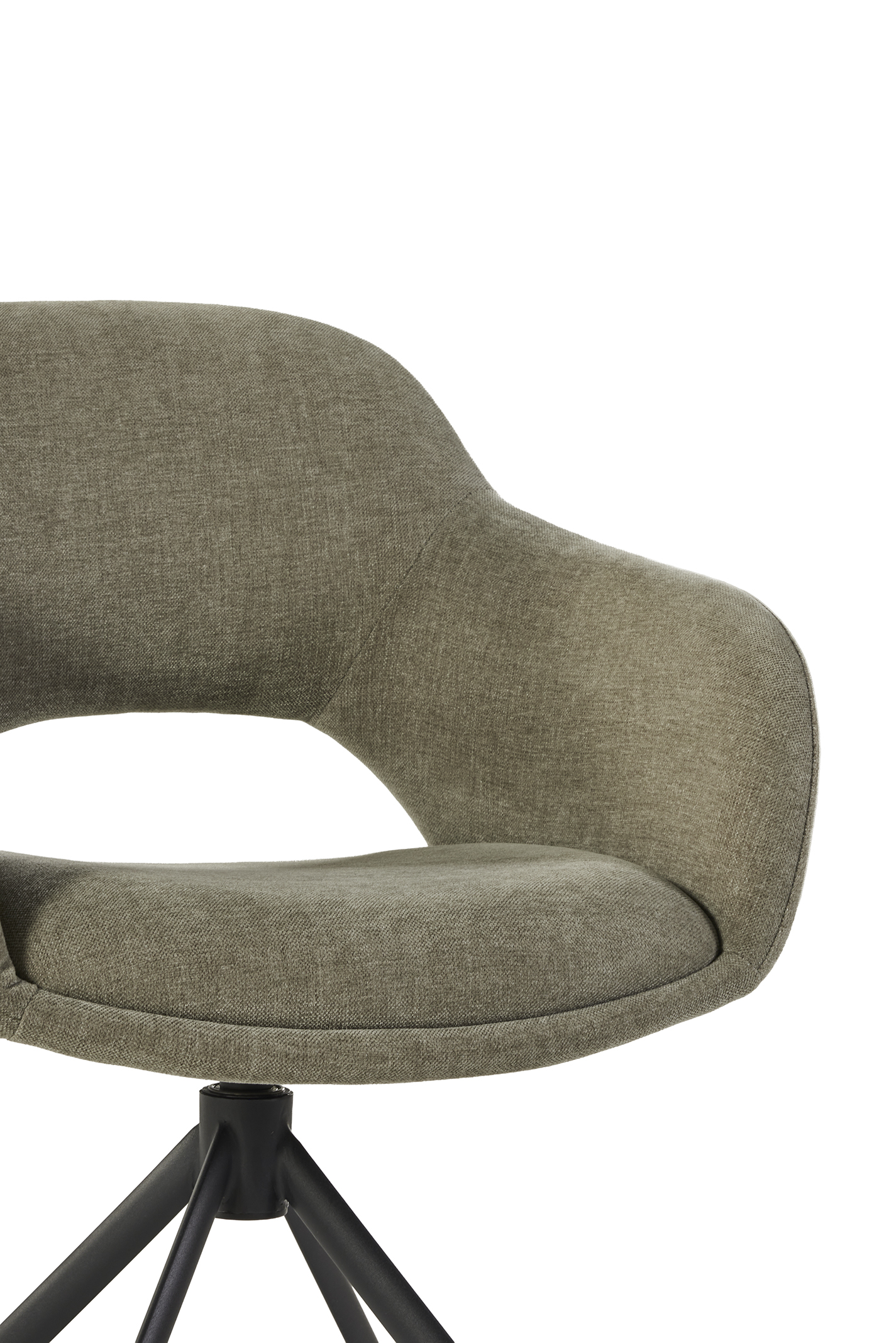 Draaibare kuipstoel met open rug - Guard eucalyptus