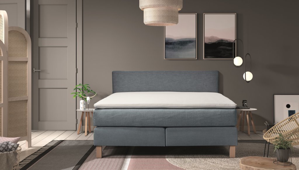 Boxspring Be-Comfy 180x200cm - grijsblauw