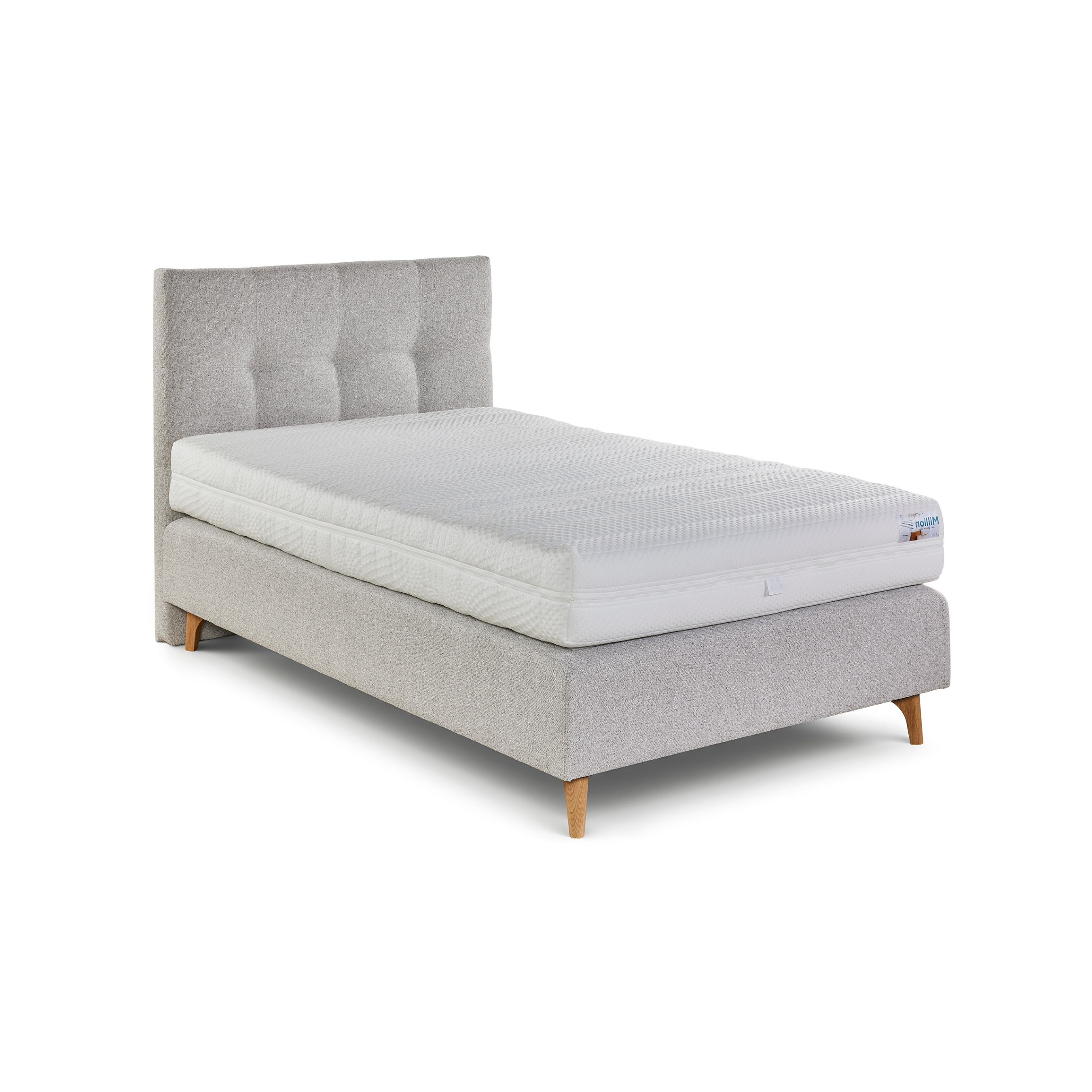 Boxspring (excl. matras) 120x200cm - lichtgrijs