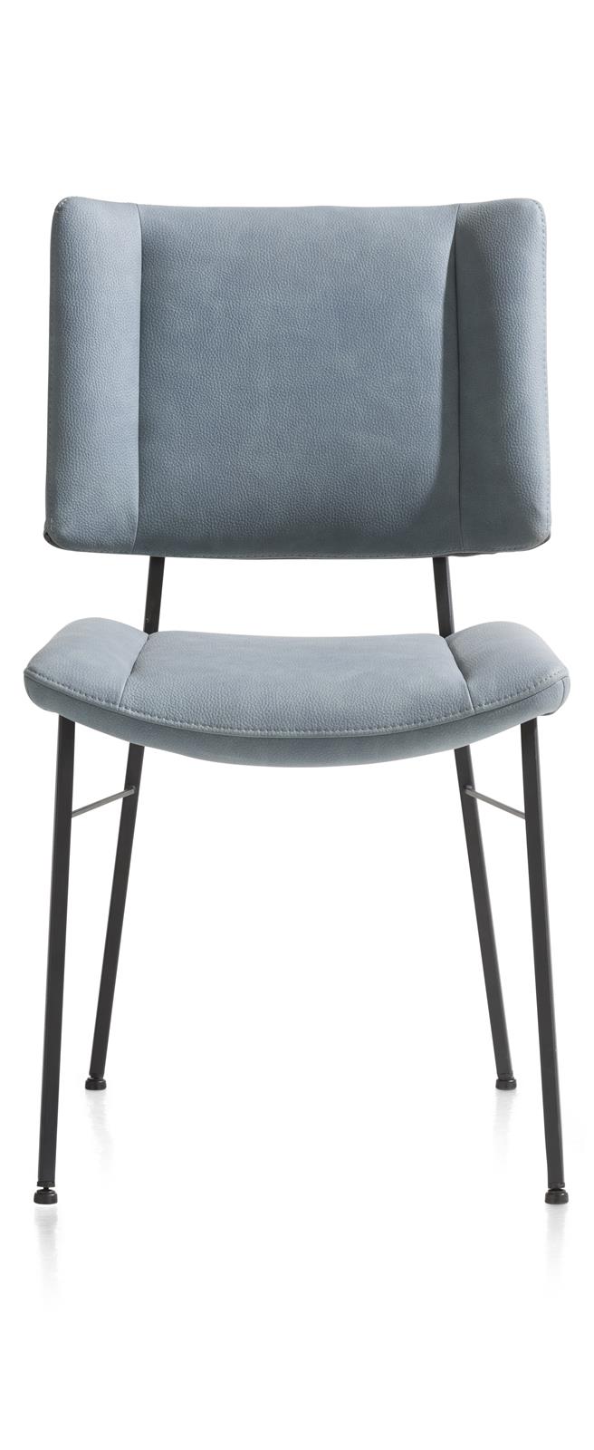 Eetkamerstoel Tatum in lederlook - Skyblue