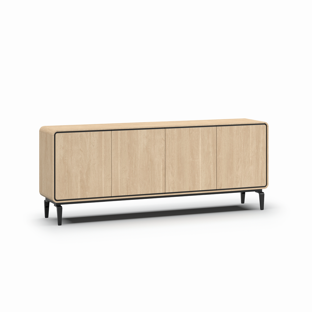 Dressoir 4 deuren B235cm - brushed sand oak nature