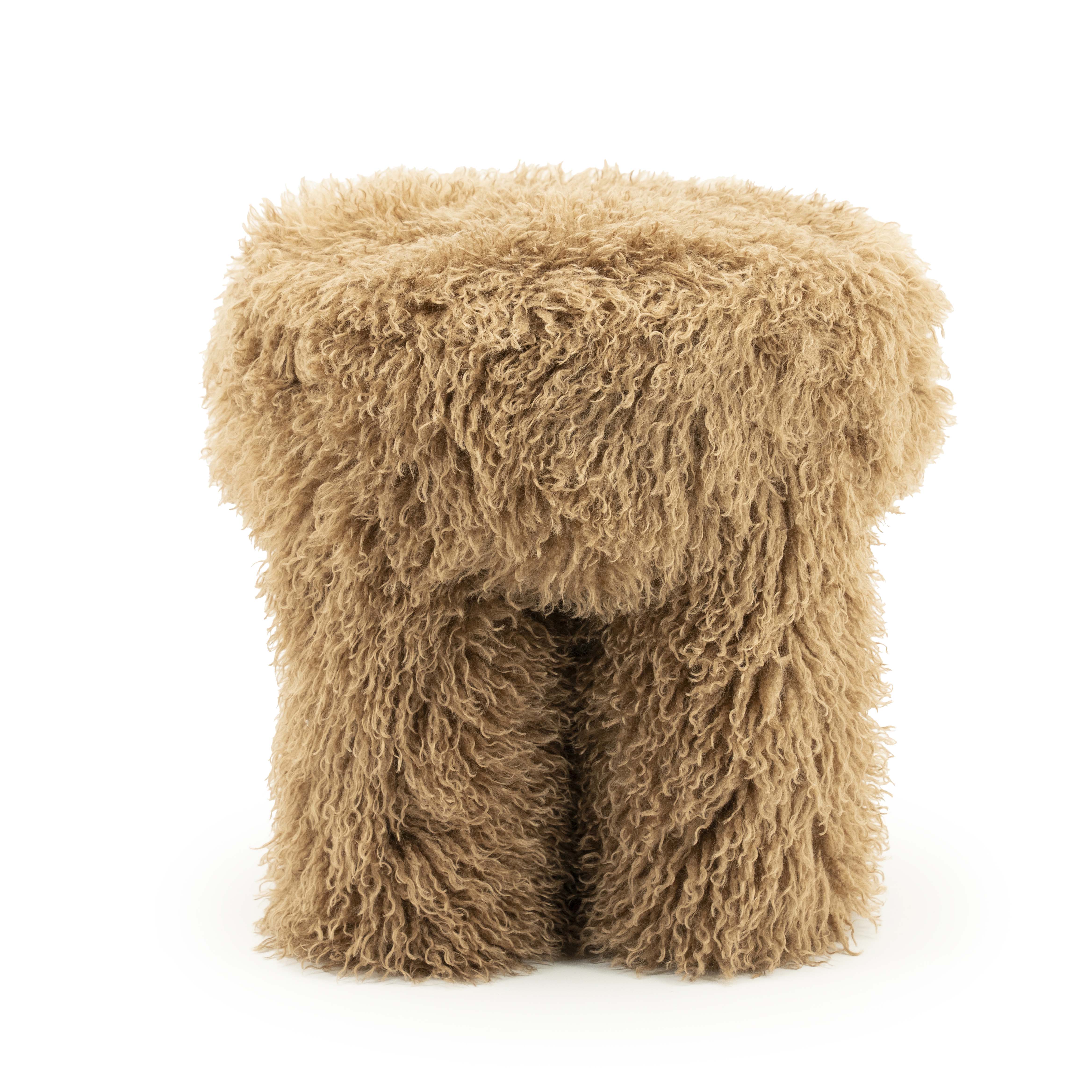Poef diam.40cm - bruin