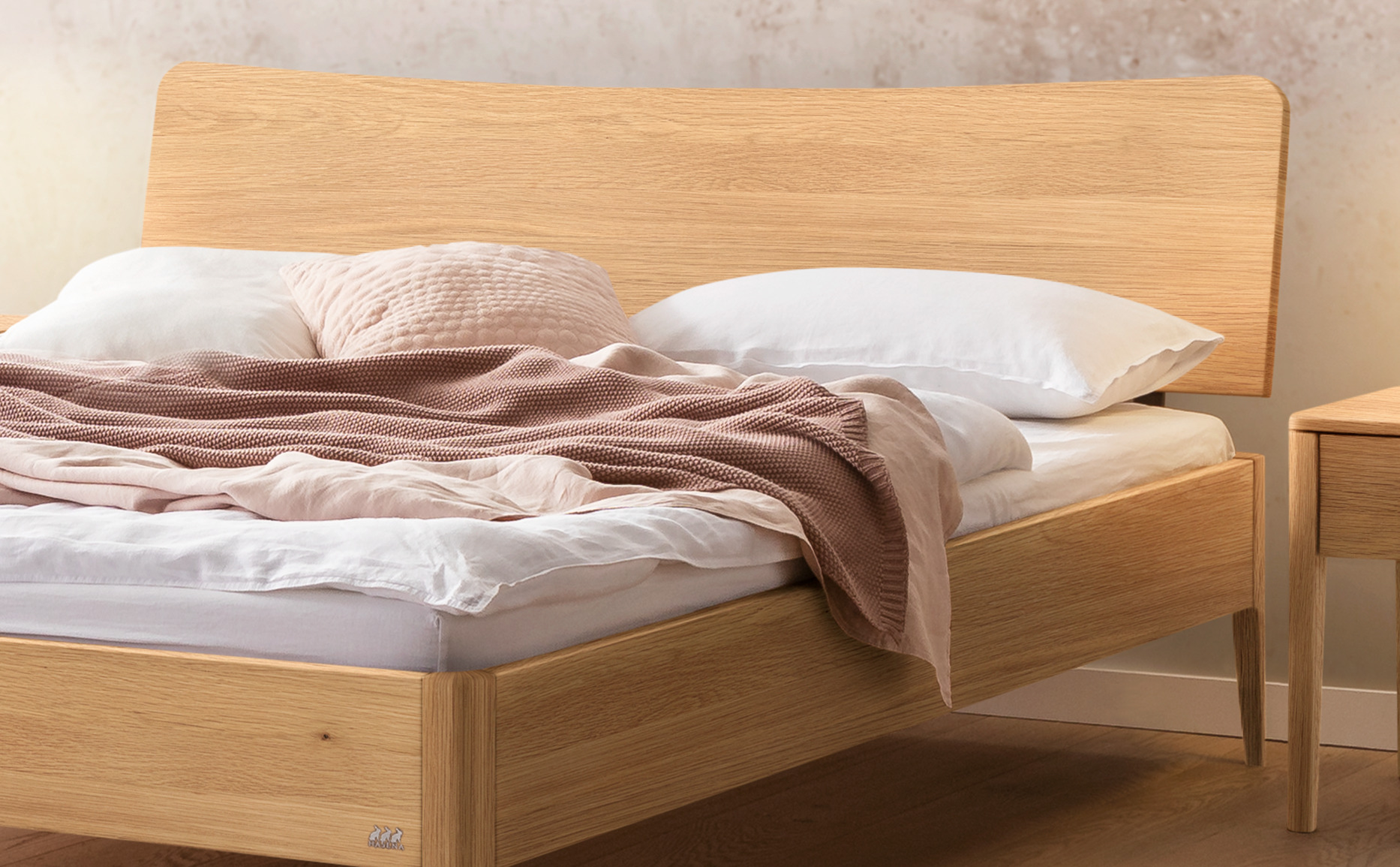 Houten bedkader 160x200cm - Bright eiken