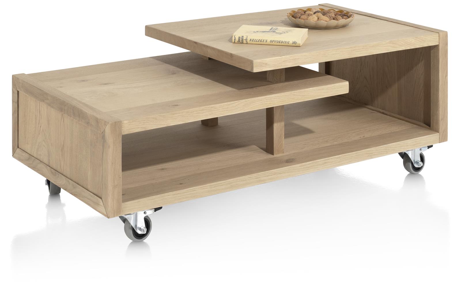 Salontafel Nystead op wieltjes - eikenfineer