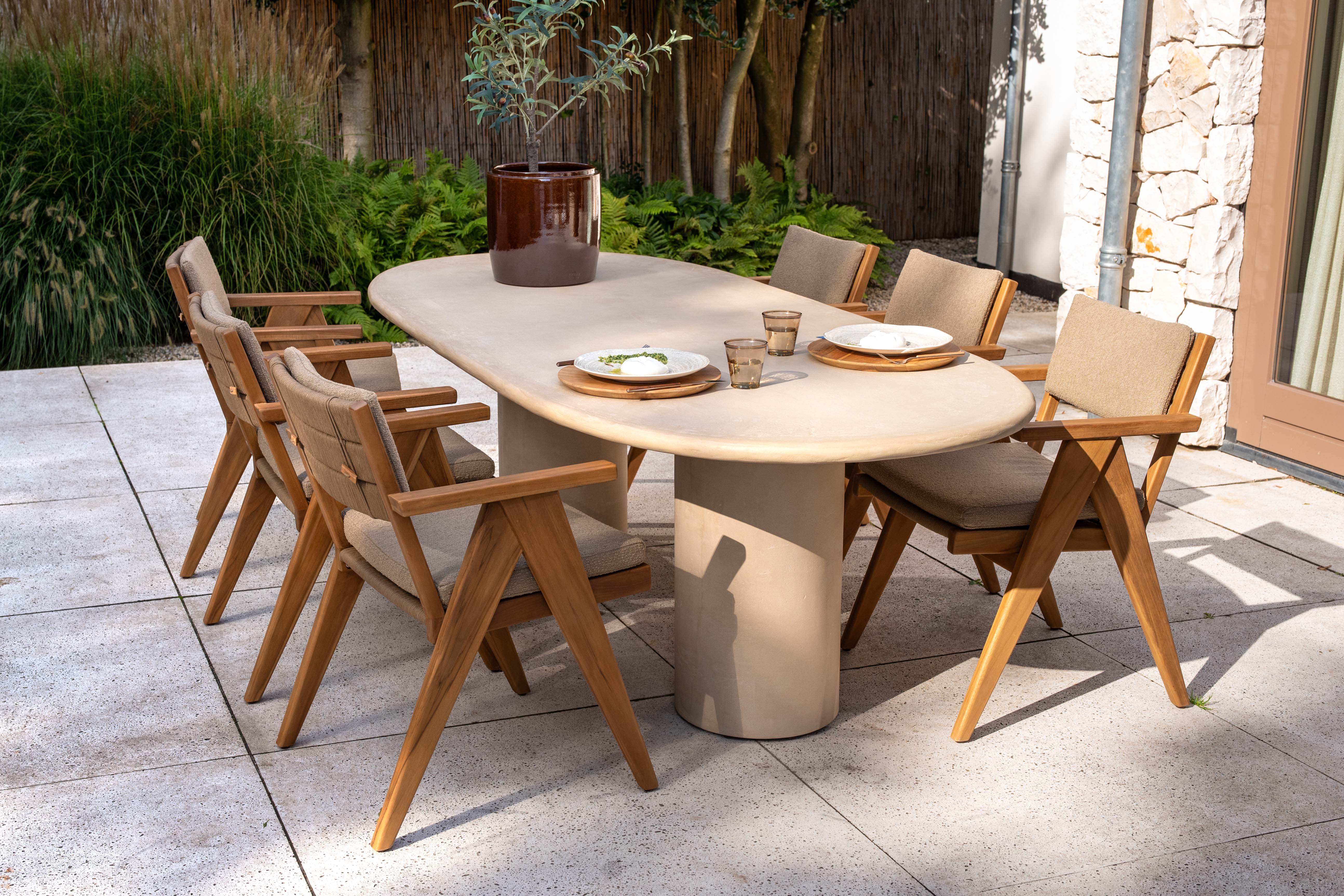 Ovale outdoor tafel Hampton - mortex