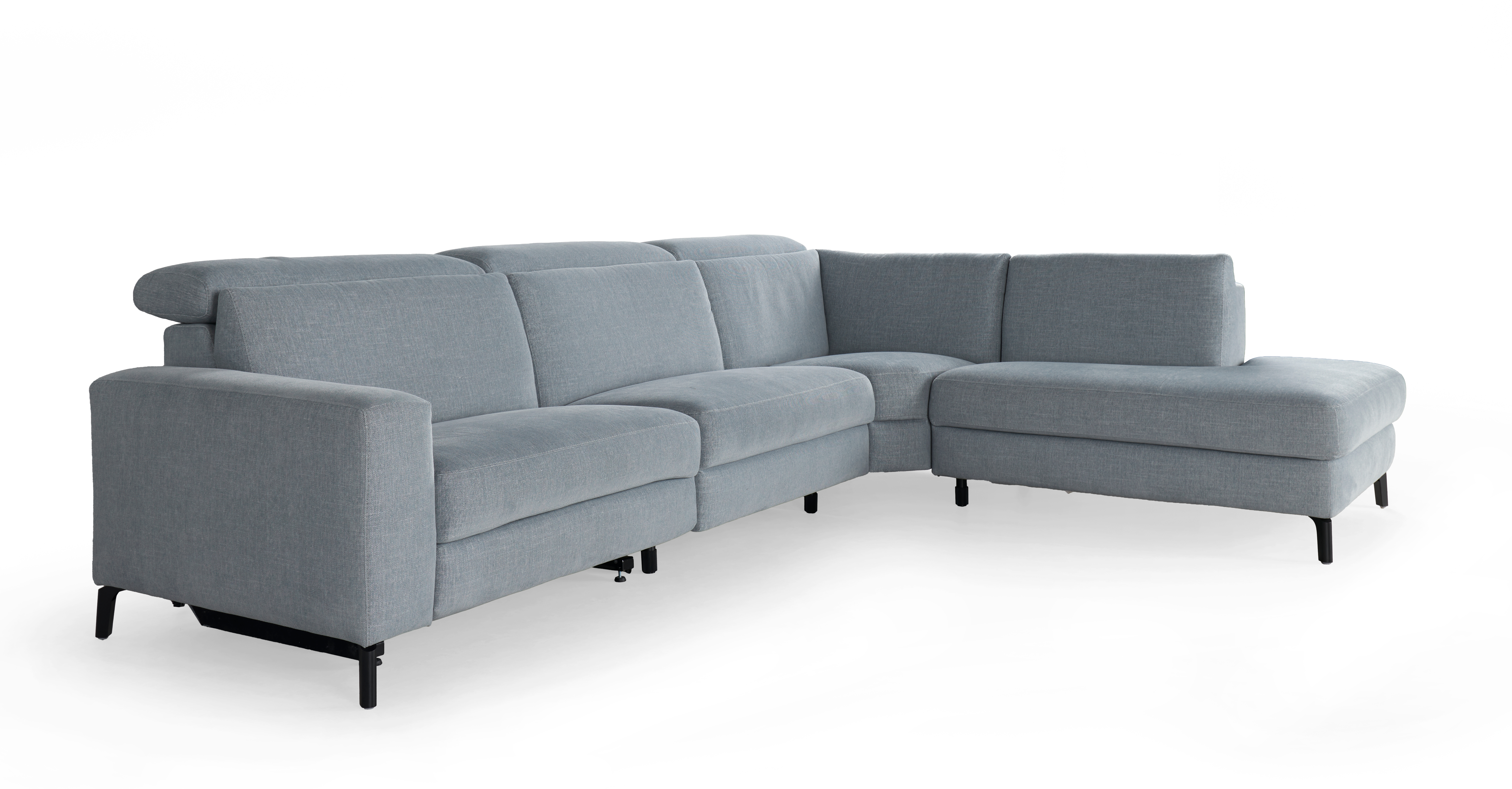 Hoeksalon met elektrische relax (rechts) - grijs