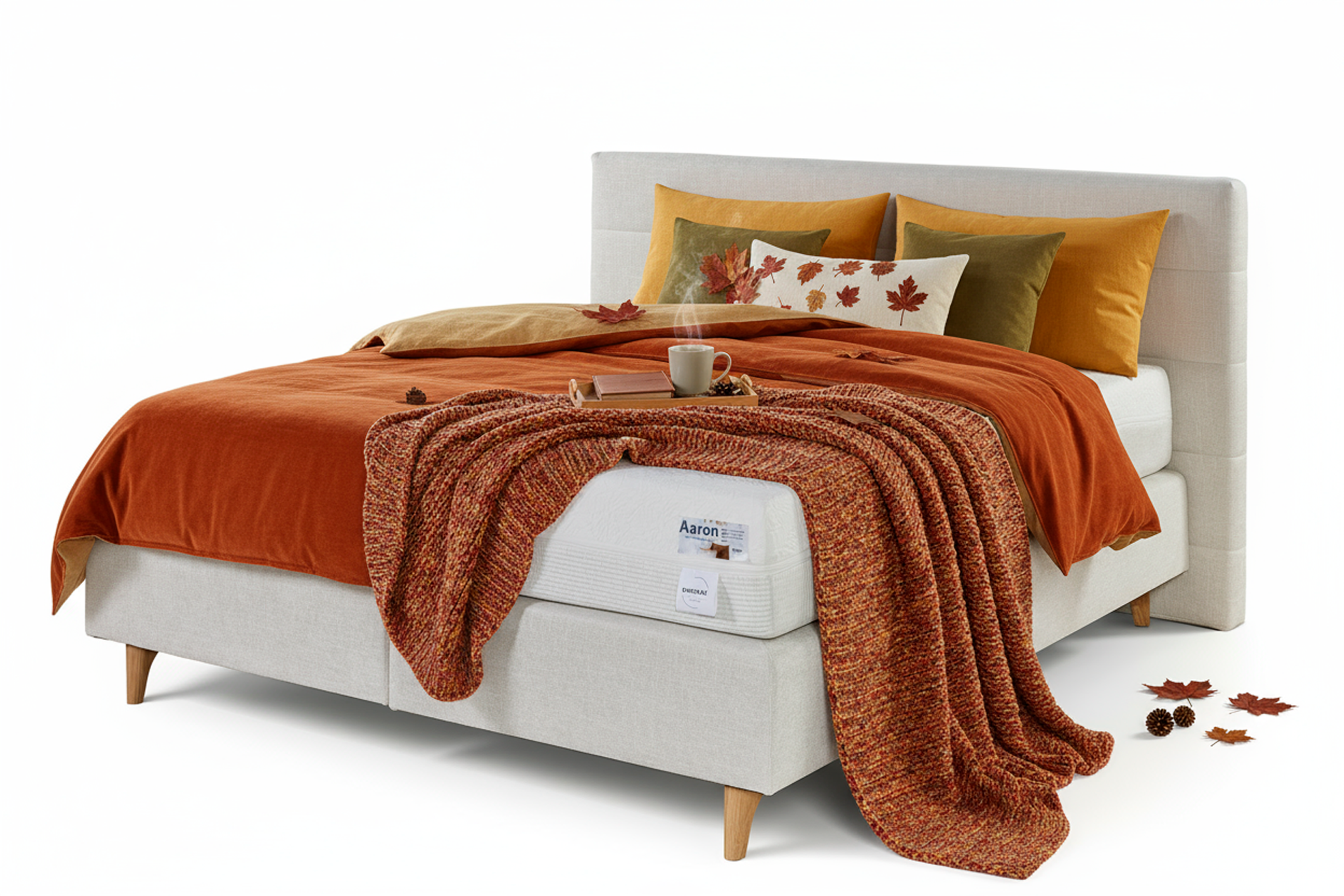 Boxspring (excl. matras) 140x200cm - ecru