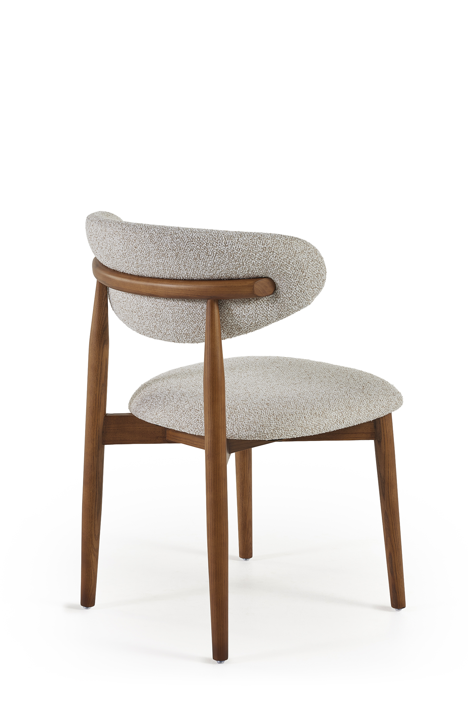 Eetkamerstoel walnut/taupe