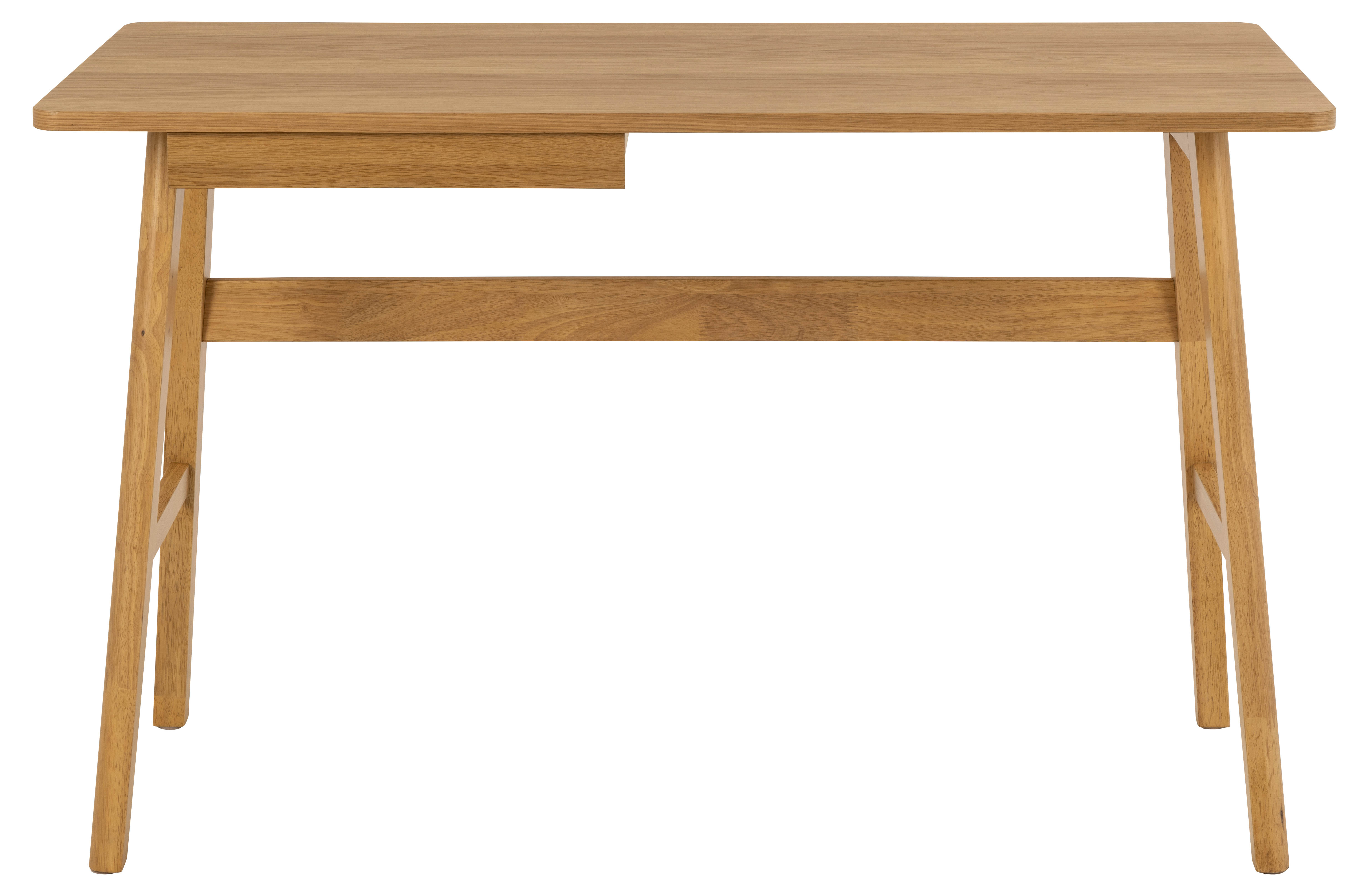 Houten bureau met lade 120x60cm - natuur eiken