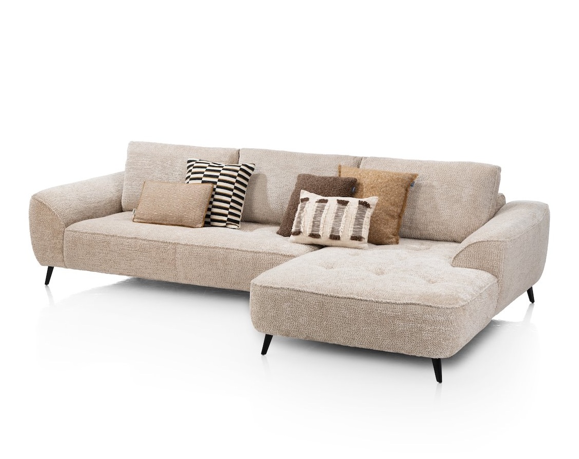 Hoeksalon longchair rechts - beige