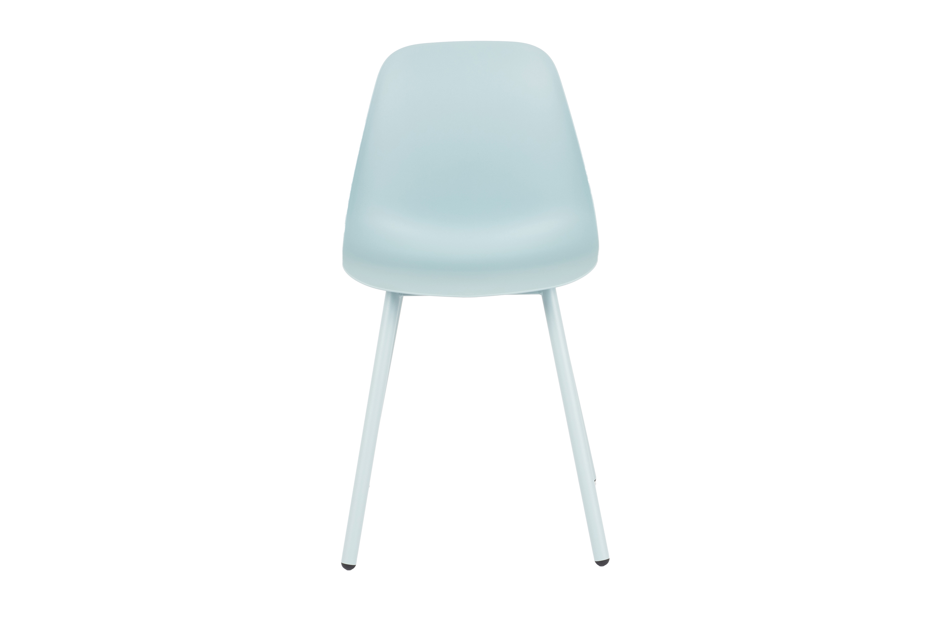 Eetkamerstoel  met metalen poten - blauw