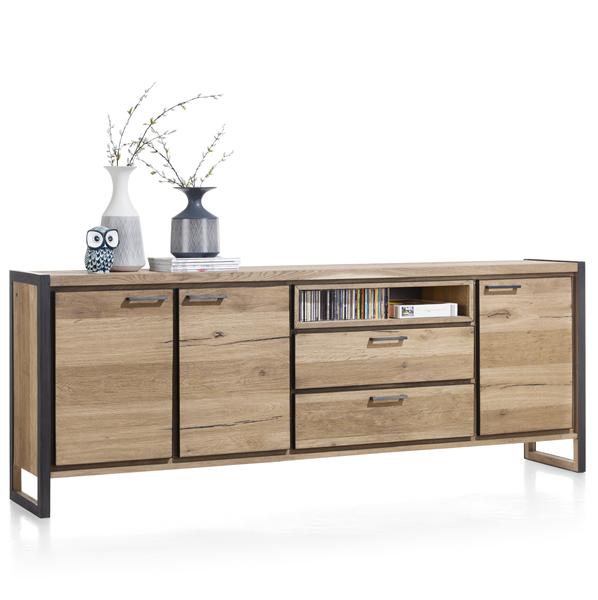 Dressoir Metalo - 3 deuren - 2 lades