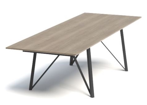 Uitschuifbare eettafel 200/318x100cm - natuur hout