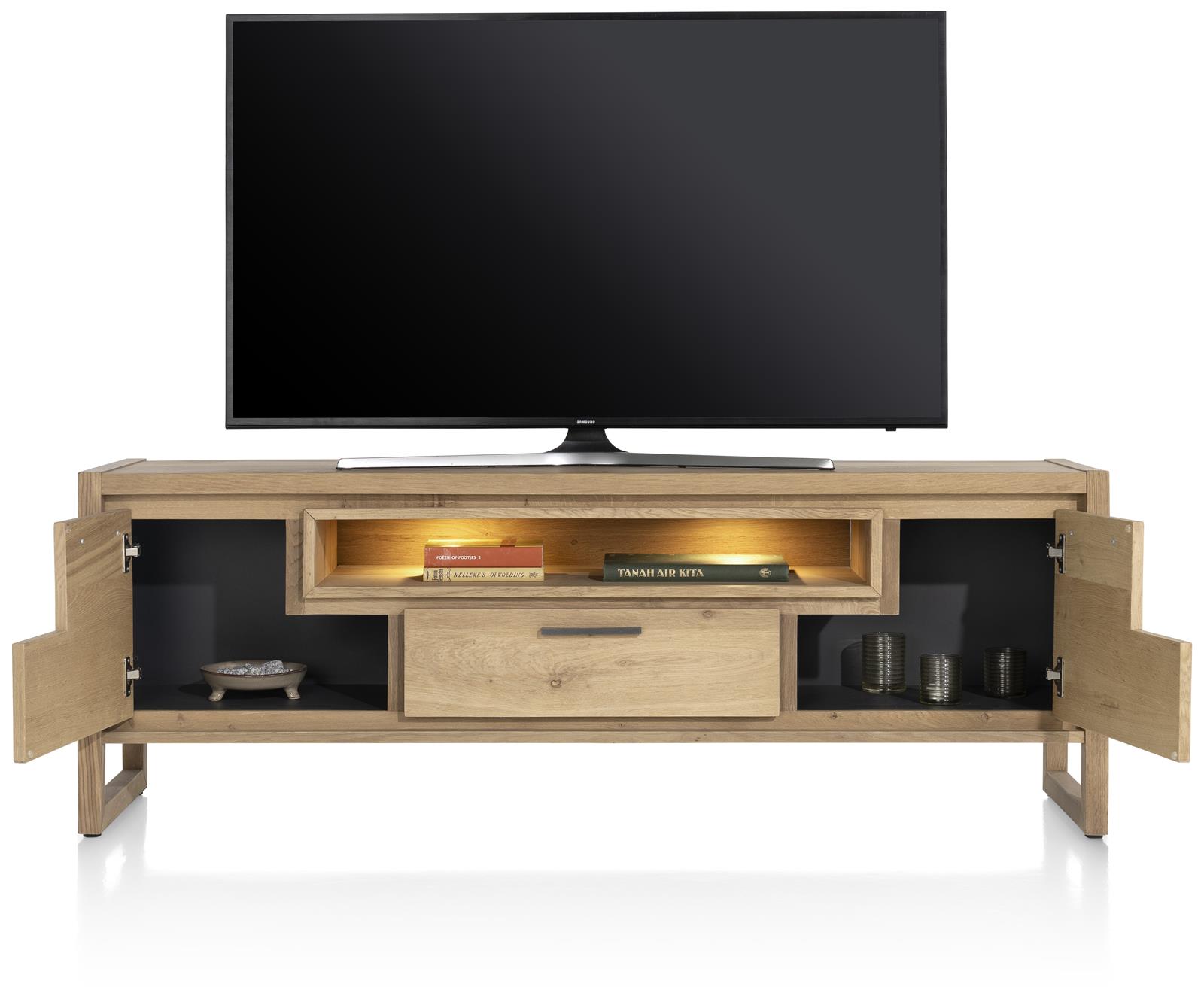 Tv meubel Nystead 2 deuren + 1 lade - eikenfineer