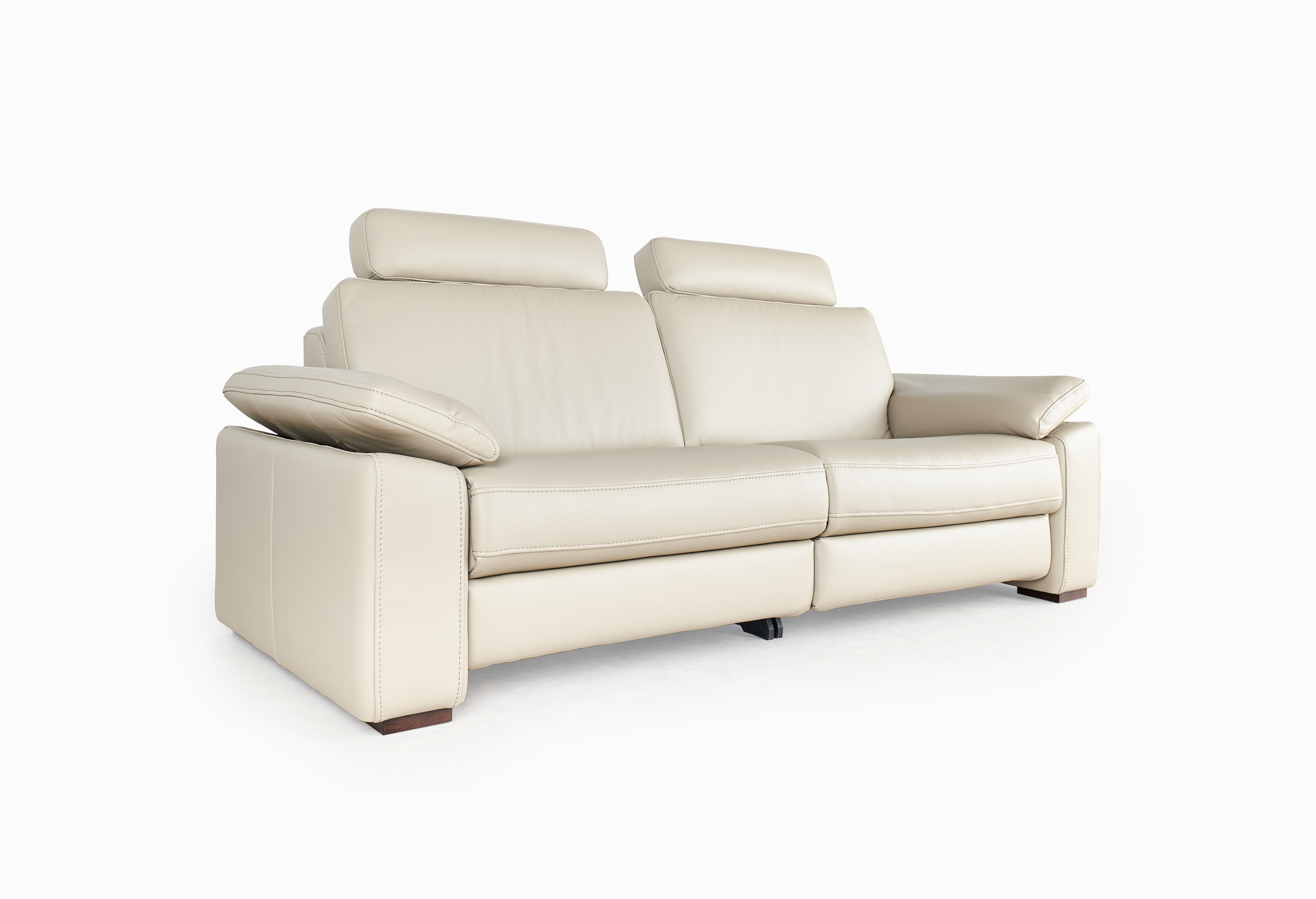 Salon 3-zit in leder - beige