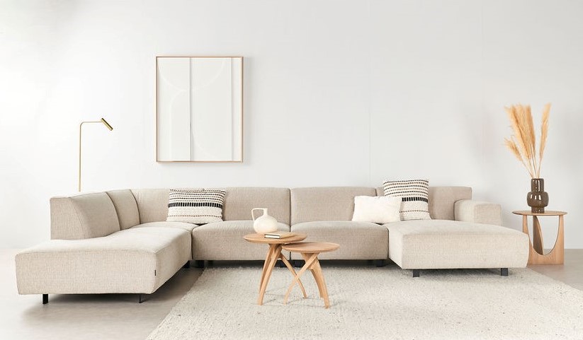 Hoeksalon U-vorm (links) - Sand beige