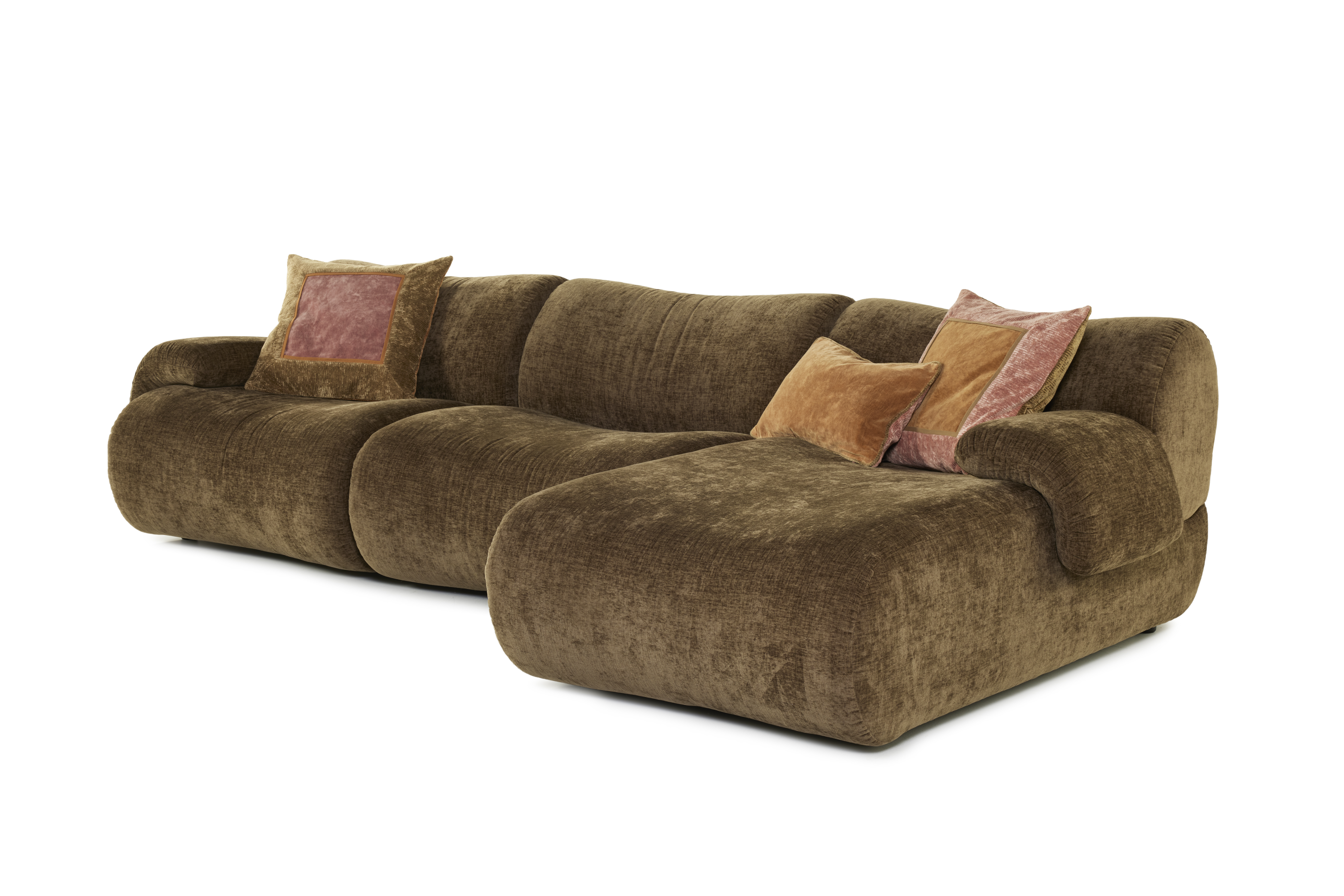 Hoeksalon Lux in fluweel (rechts) - Nile donkergroen