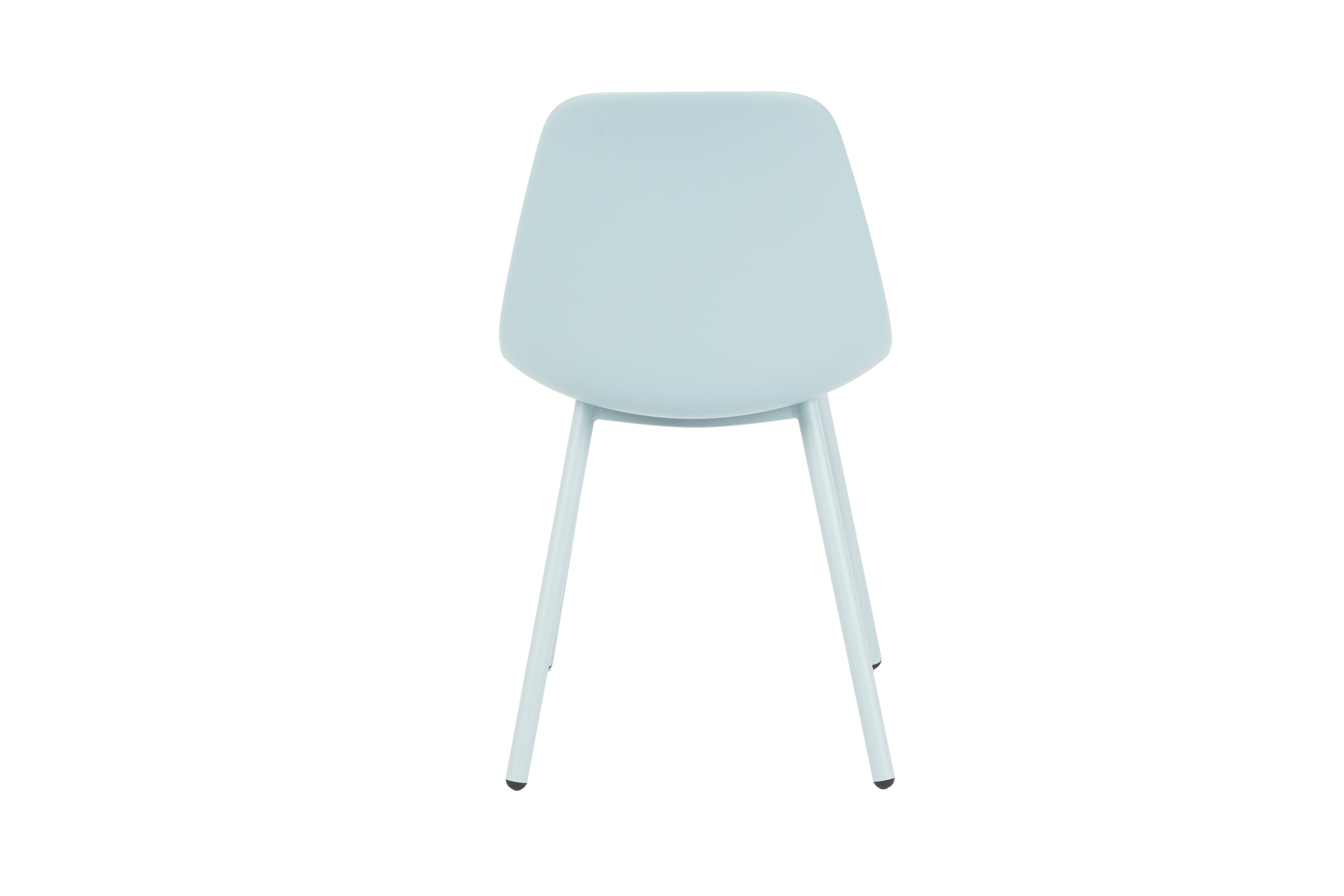 Eetkamerstoel  met metalen poten - blauw
