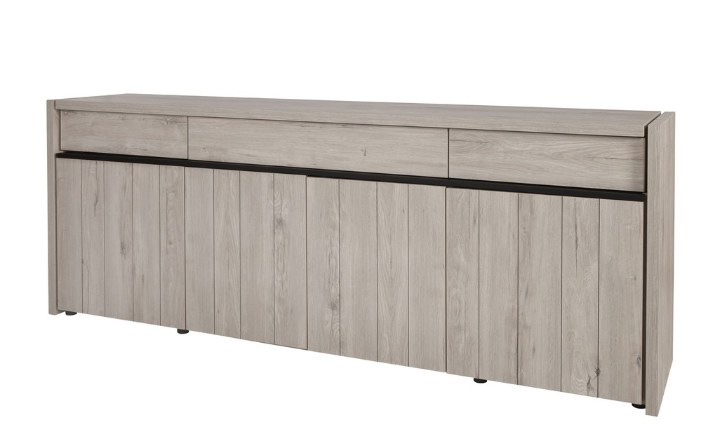 Dressoir 247 cm - Millenium eik light grijs