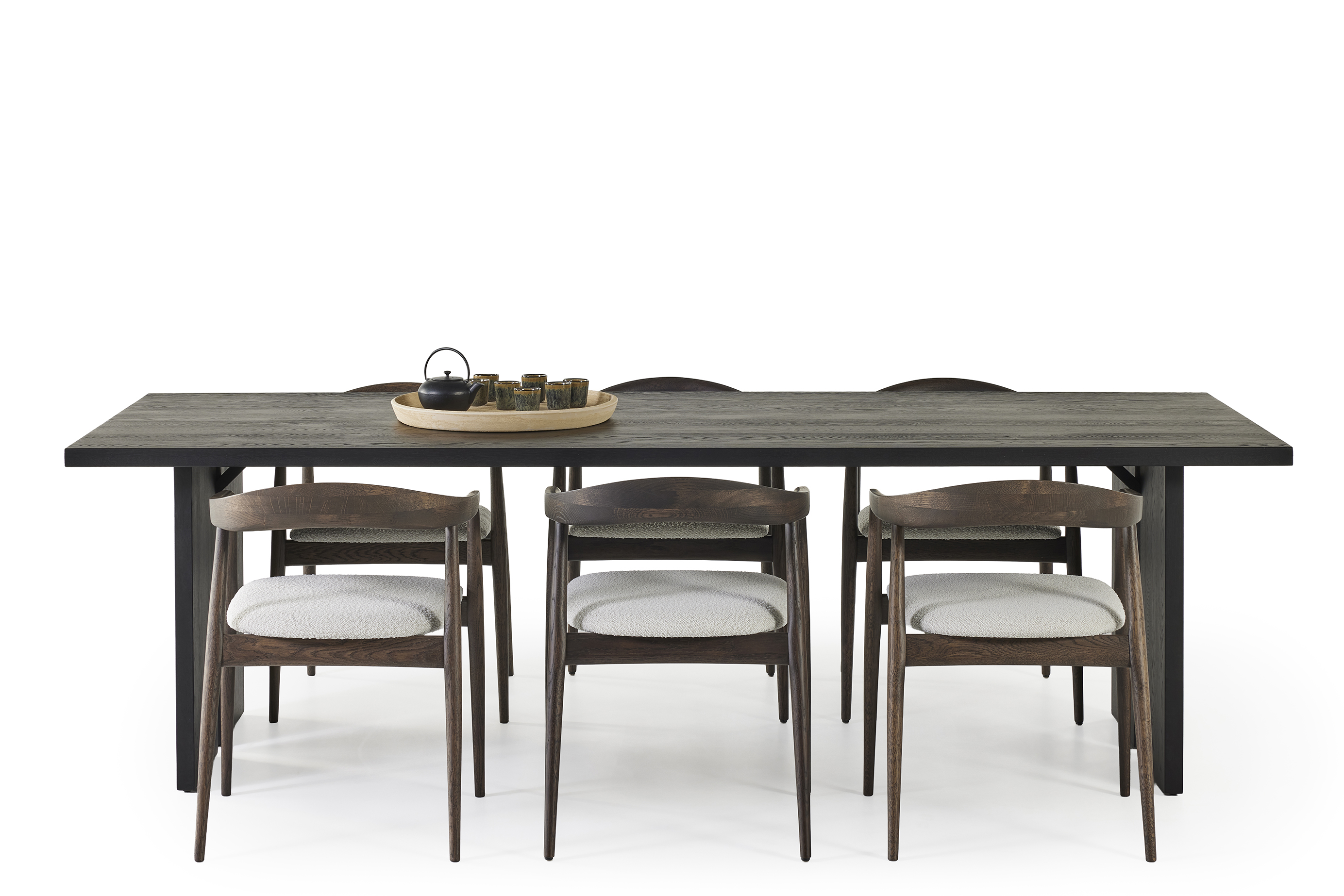 Eettafel 260x100cm -eik zwart