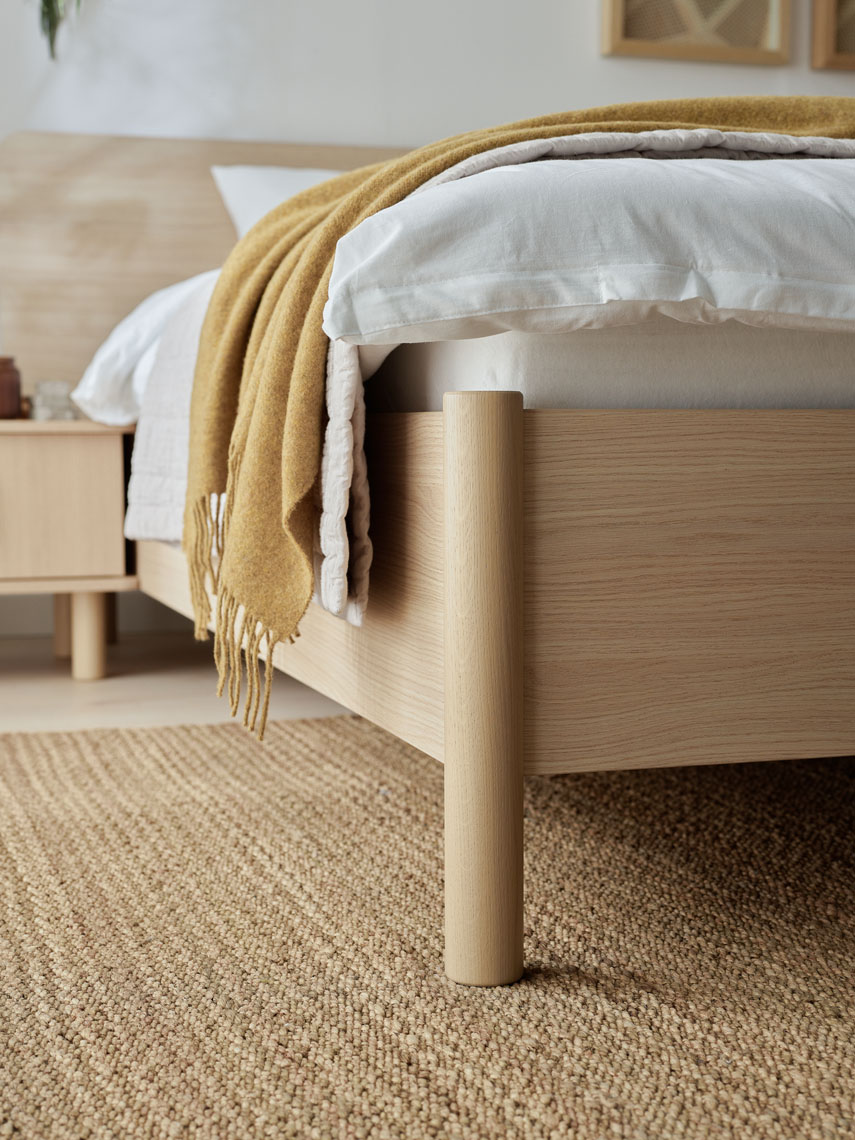 Houten bedkader 160x200cm - natuur eiken