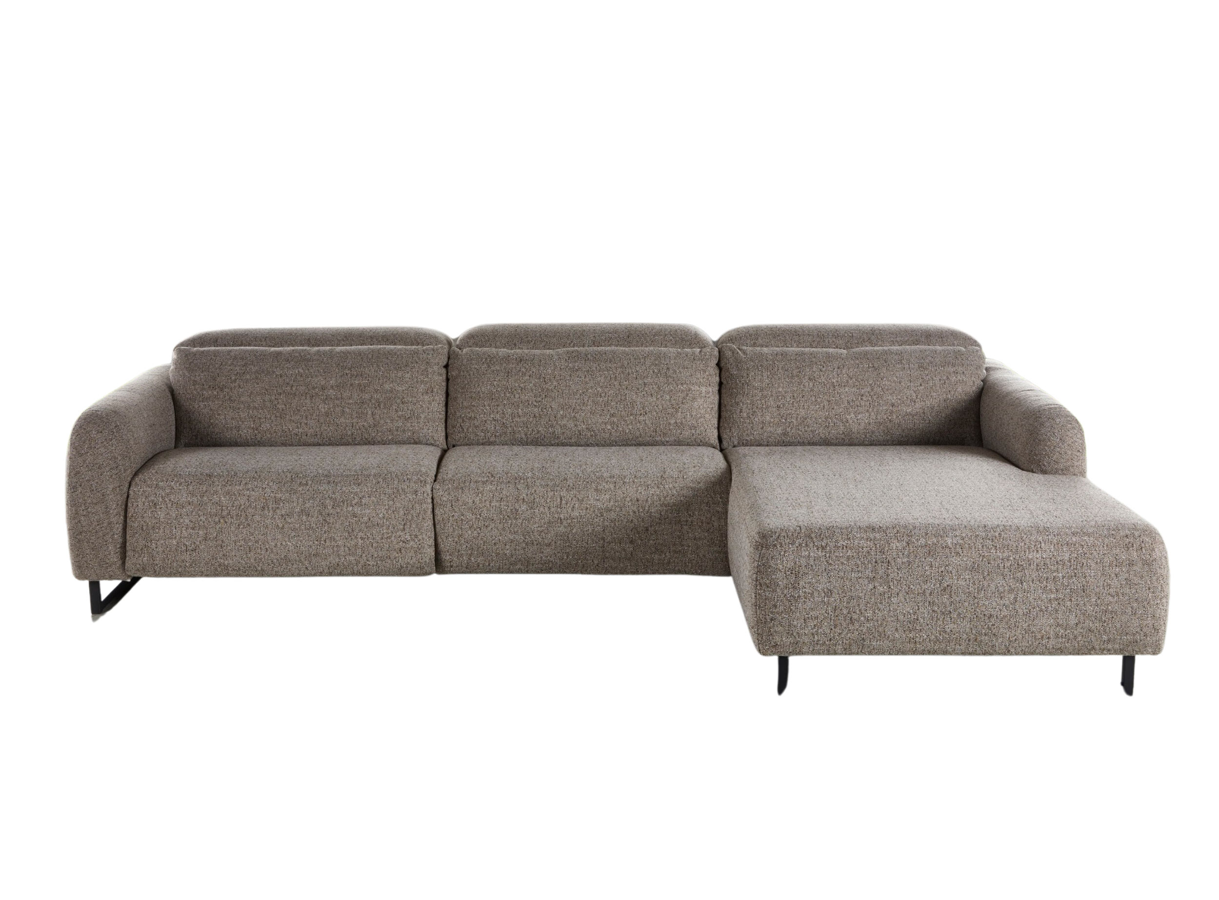 Hoeksalon met longchair (rechts) - taupe