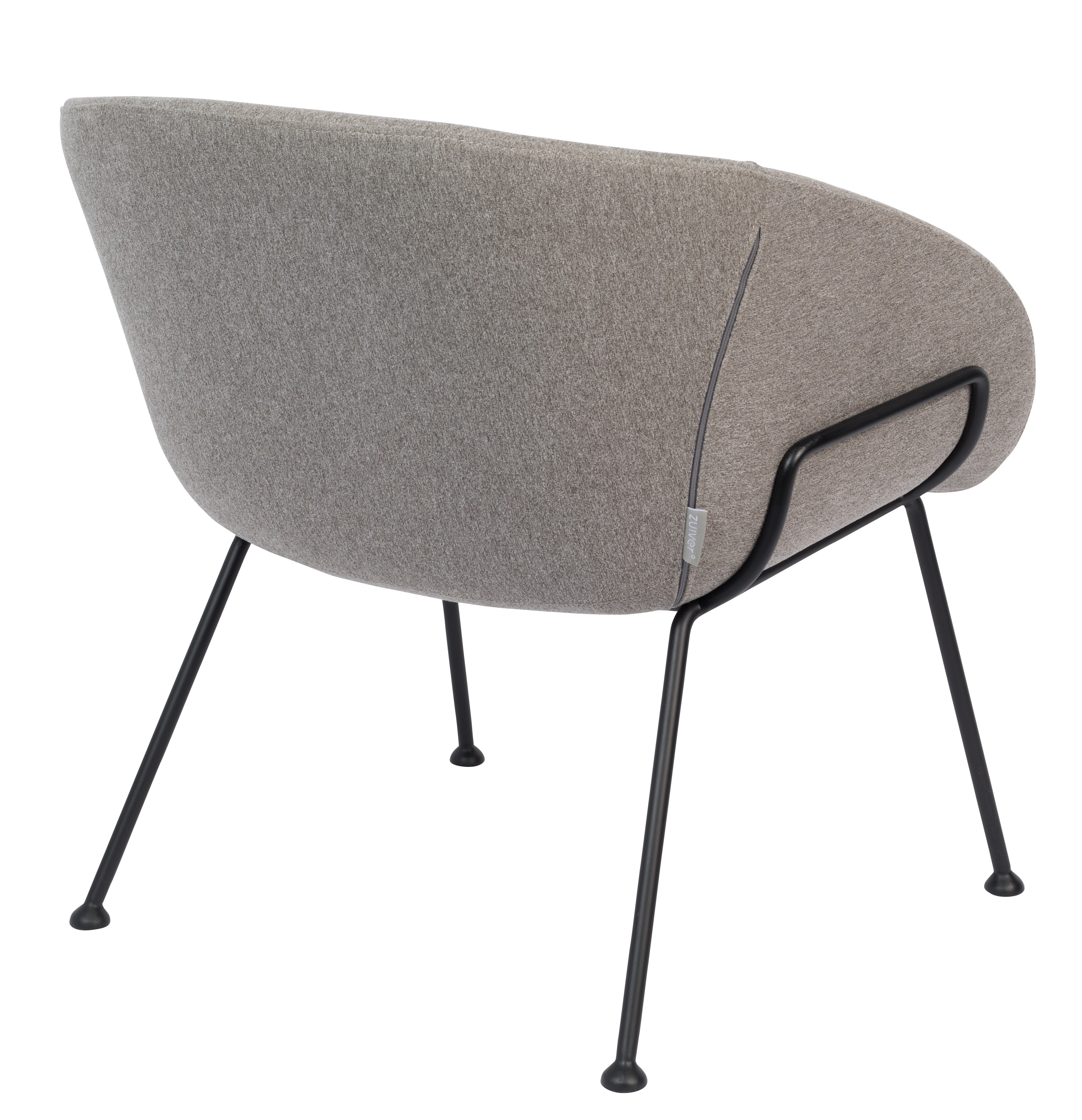 Fauteuil Feston in stof - lichtgrijs