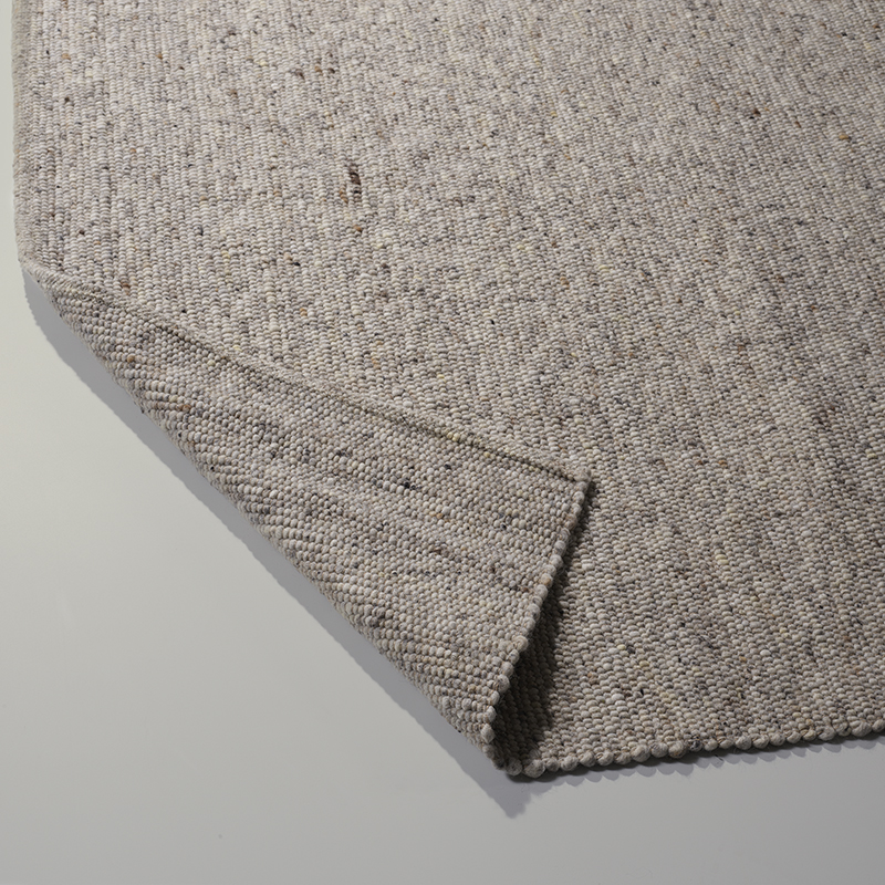 Handgeweven tapijt 300x390cm - 100% pure wol/warm grijs