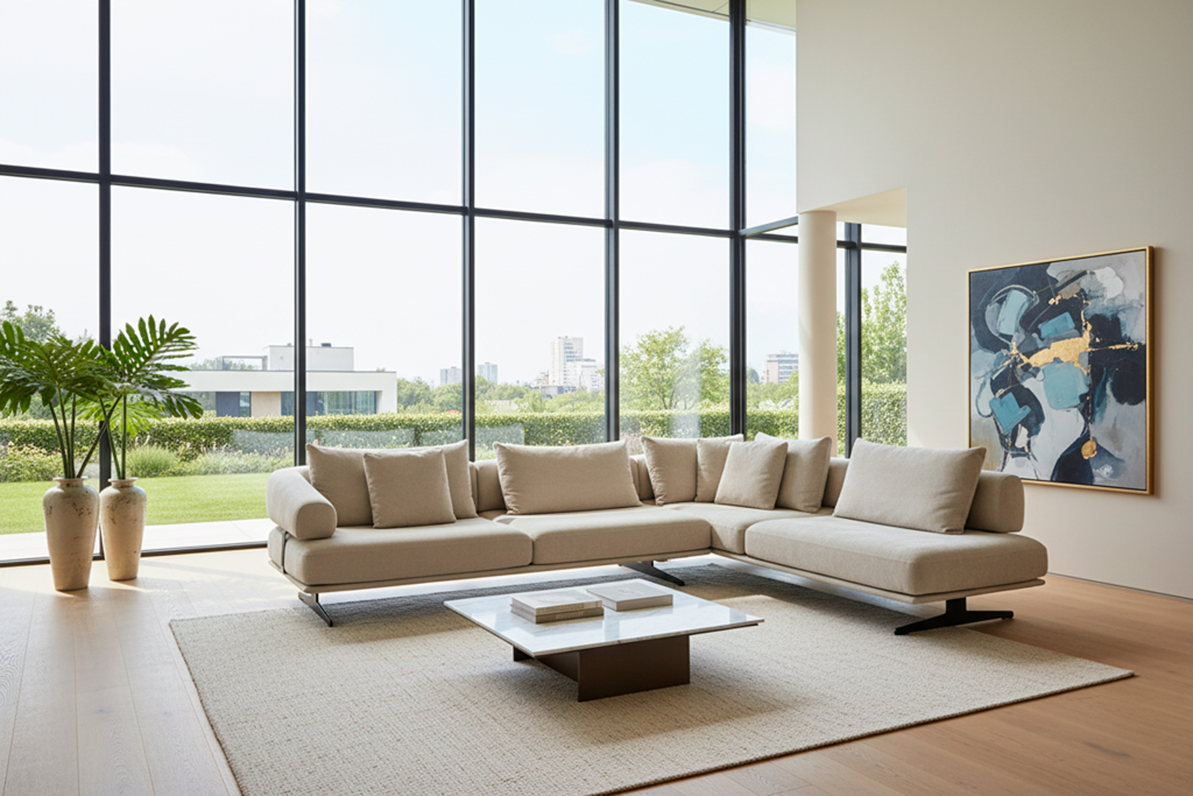 Hoeksalon Mistral  - ecru