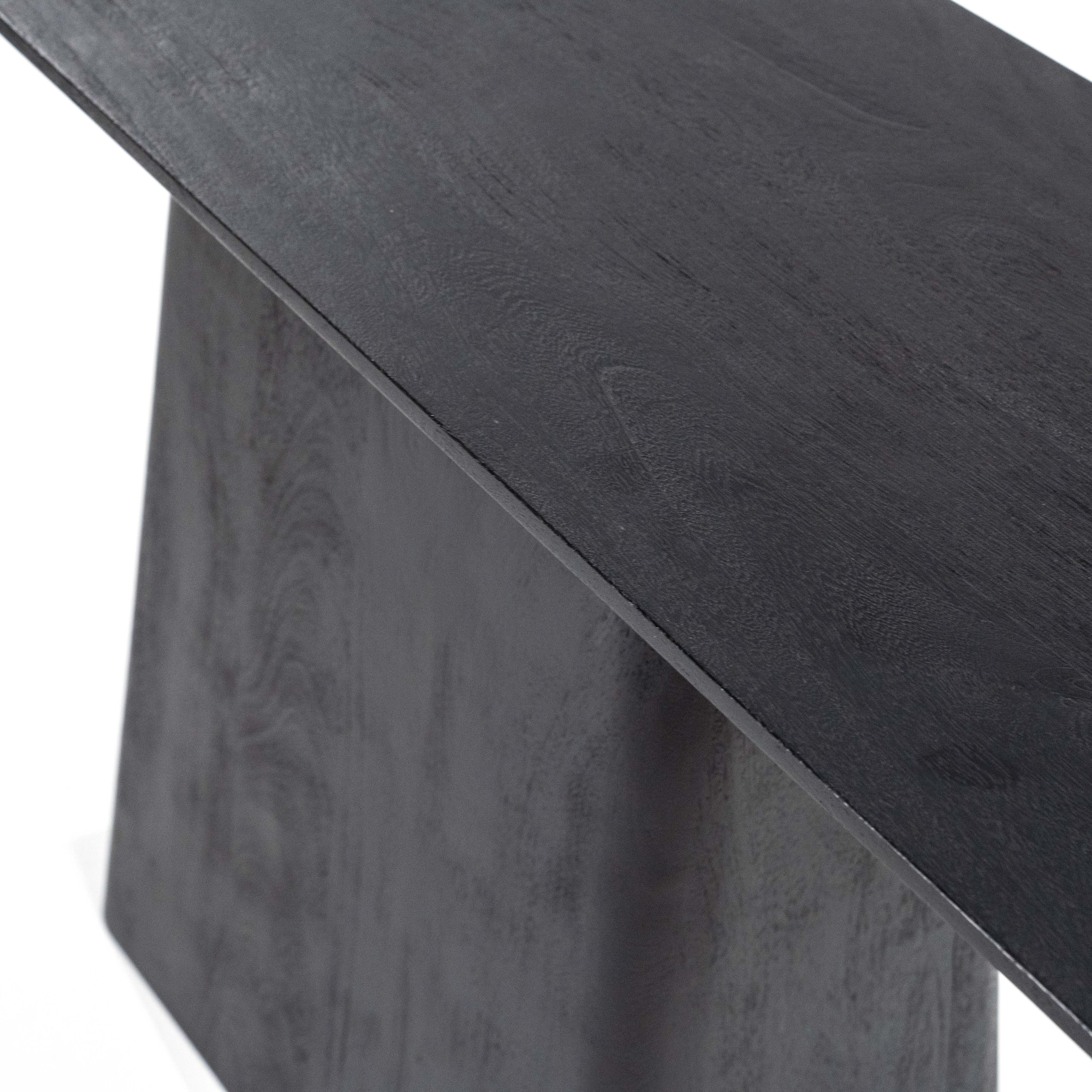 Consoletafel mangohout 180x40cm - zwart