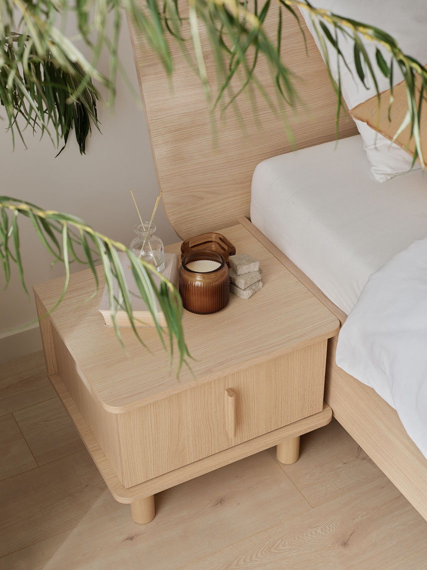 Houten bedkader 160x200cm - natuur eiken