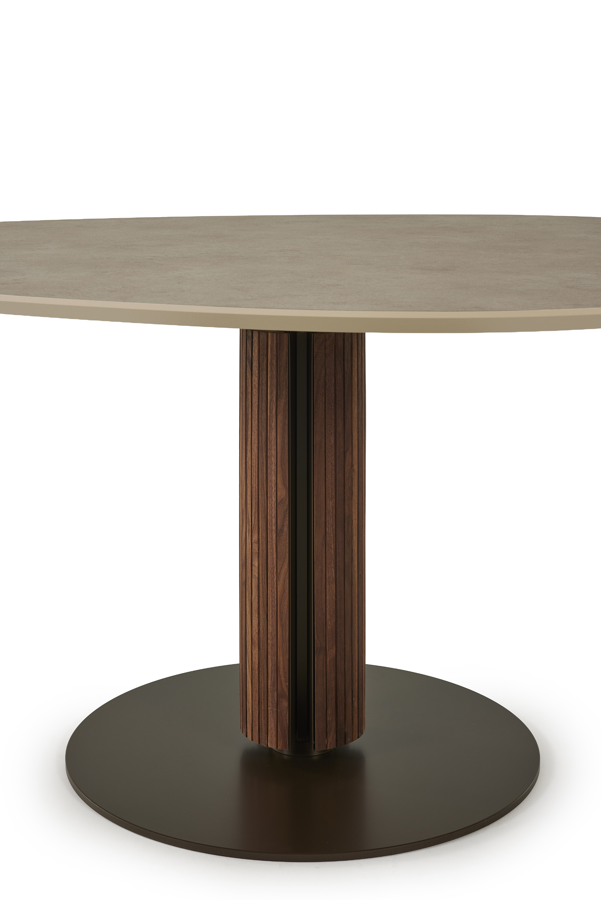Tafel eivormig Steely XL - HPL/noten
