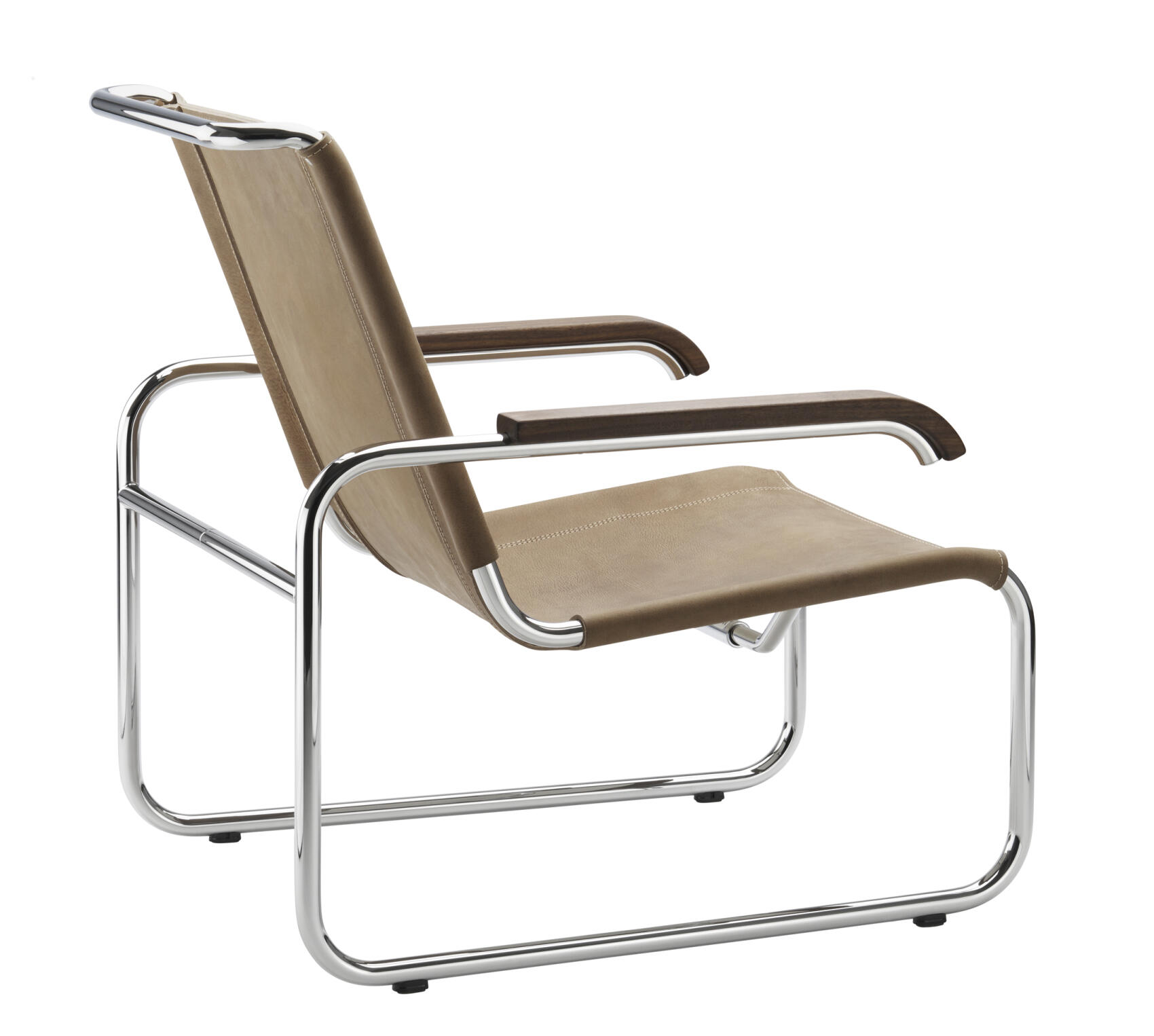 Easychair S35 L - chrome/buffalo leather brown