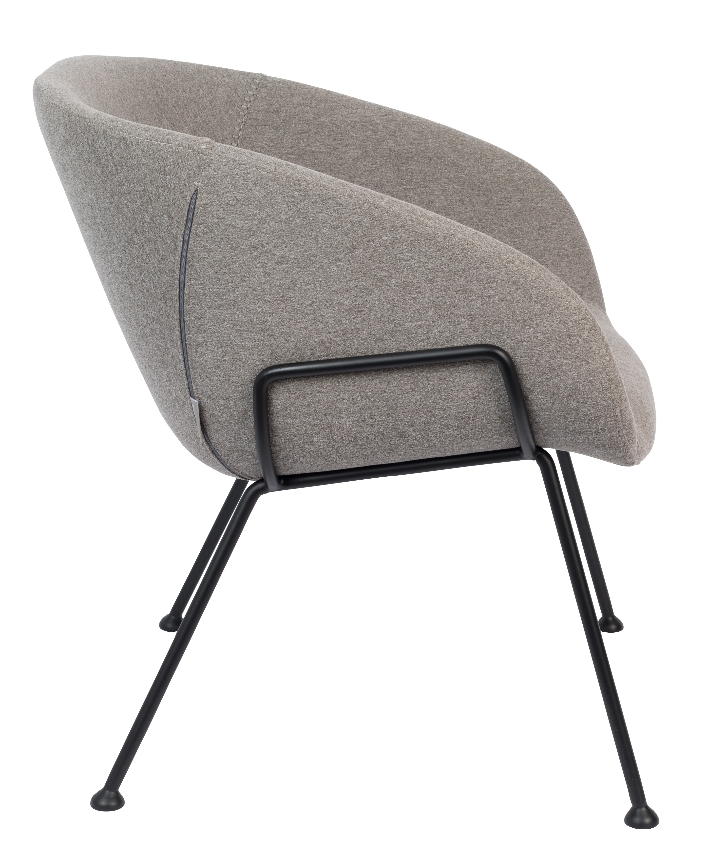 Fauteuil Feston in stof - lichtgrijs