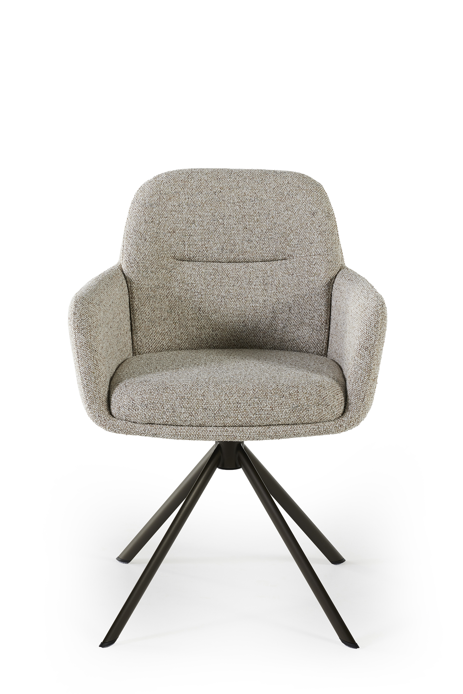 Kuipstoel swivel - beige/anodic metaal