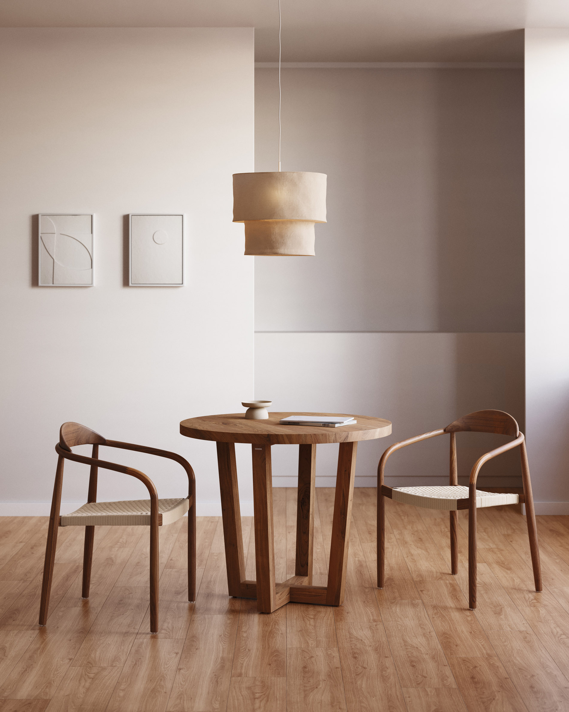 Houten armstoel stapelbaar - walnoot acacia