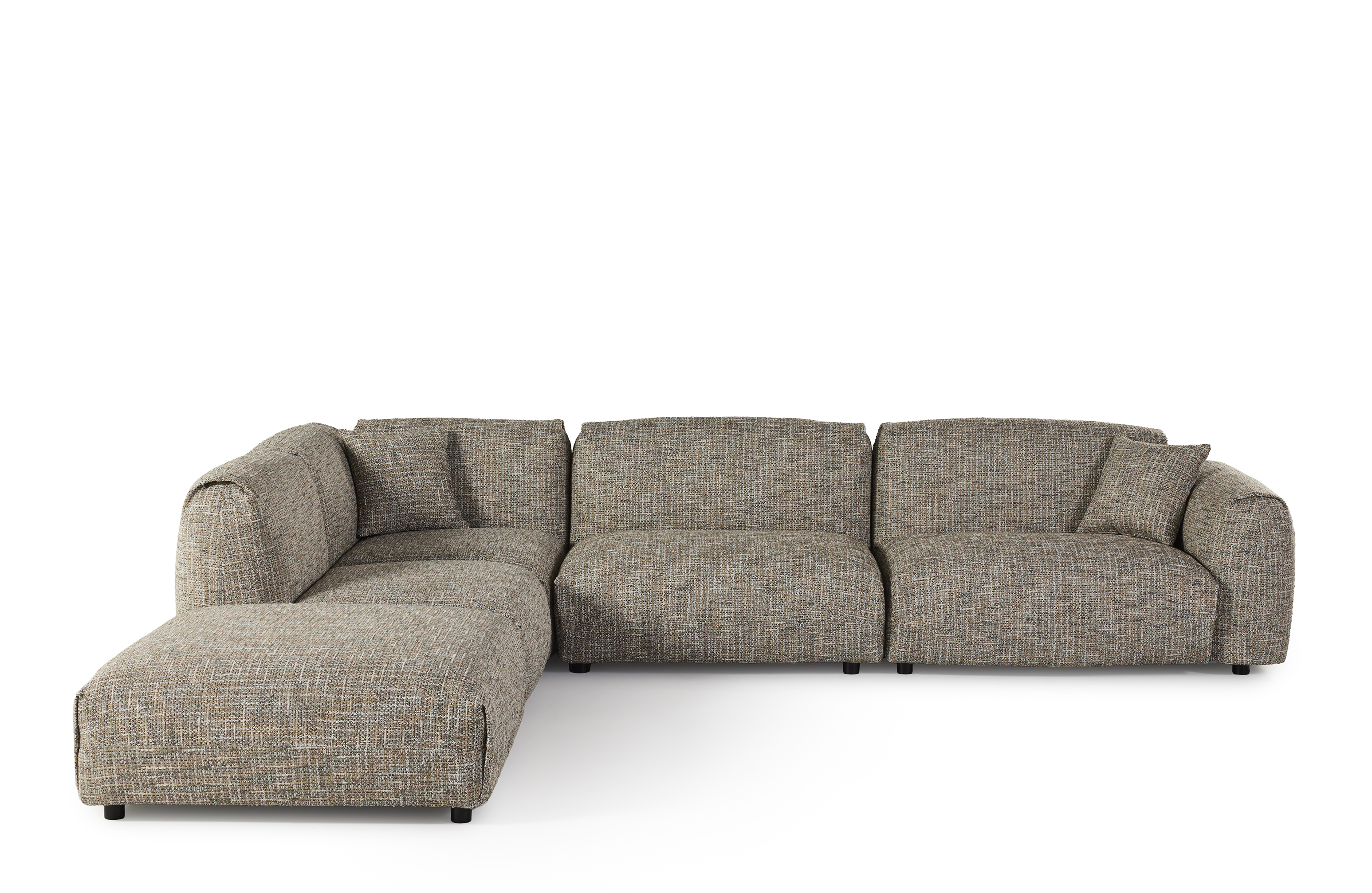 Hoeksalon incl. poef - taupe