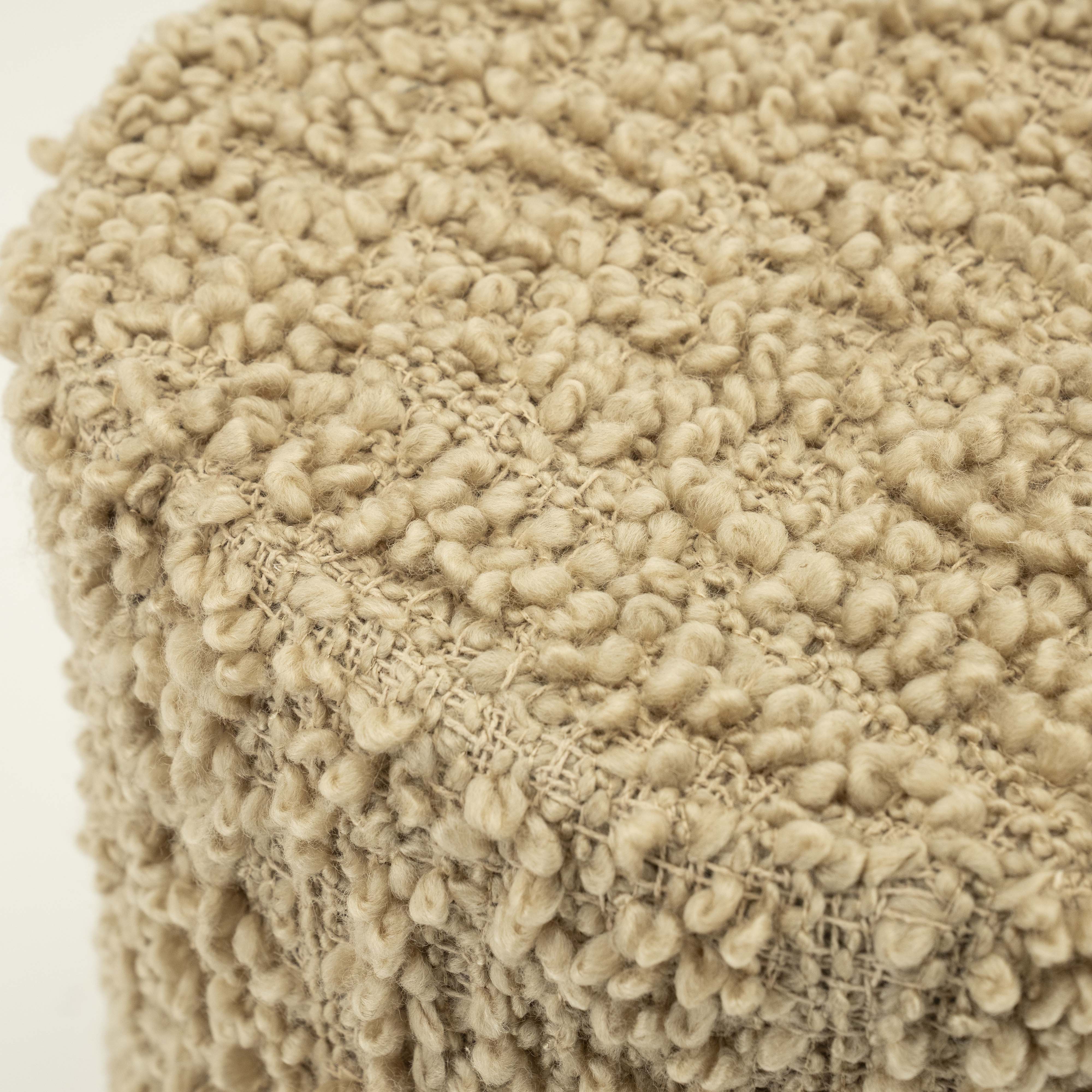 Poef 40x40cm bouclé stof - beige