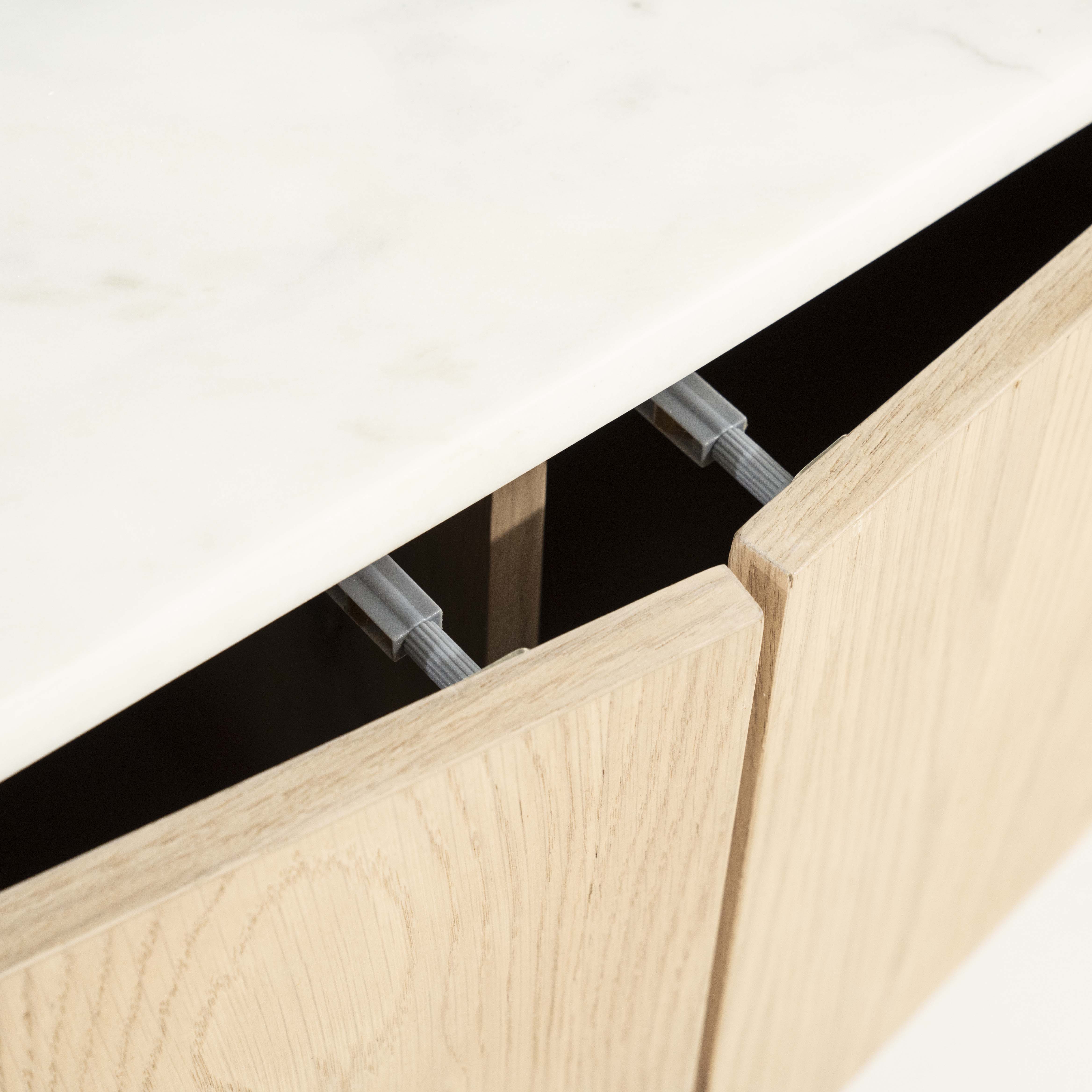 Tv meubel 5 deuren - 240cm - eik/marmer